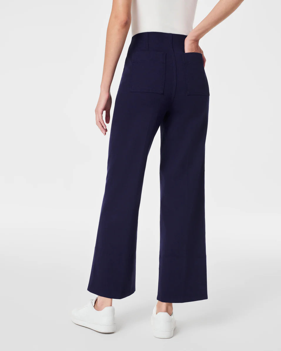 Spanx Stretch Twill Cropped Wide-Leg Pant - Final Sale、mySite、noshort