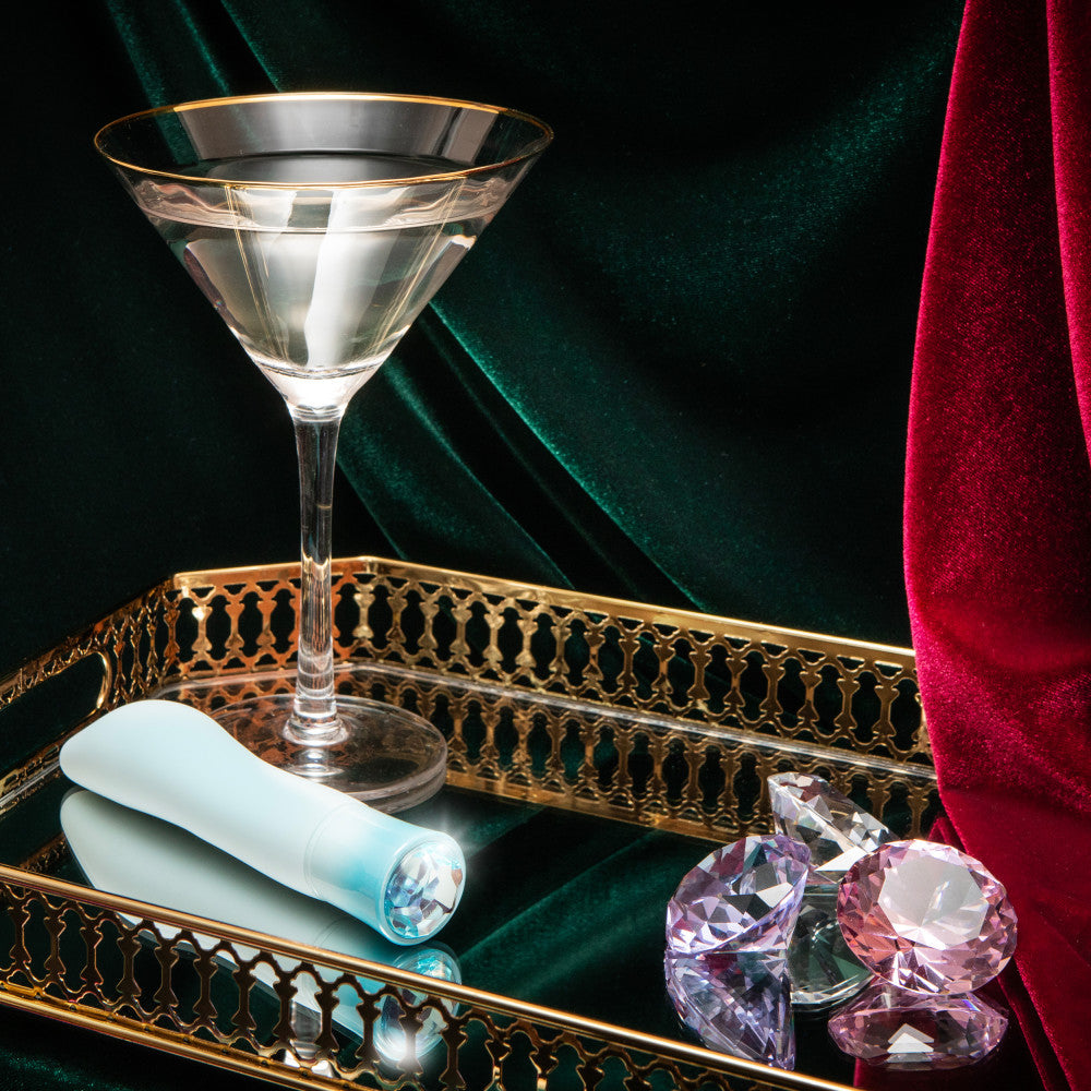 Oh My Gem By Blush® | Ardor: 5.5 Inch Warming G Spot Stimulation Vibrator in Aquamarine with Powerful RumboTech™ Technology、mySite、bottomscart