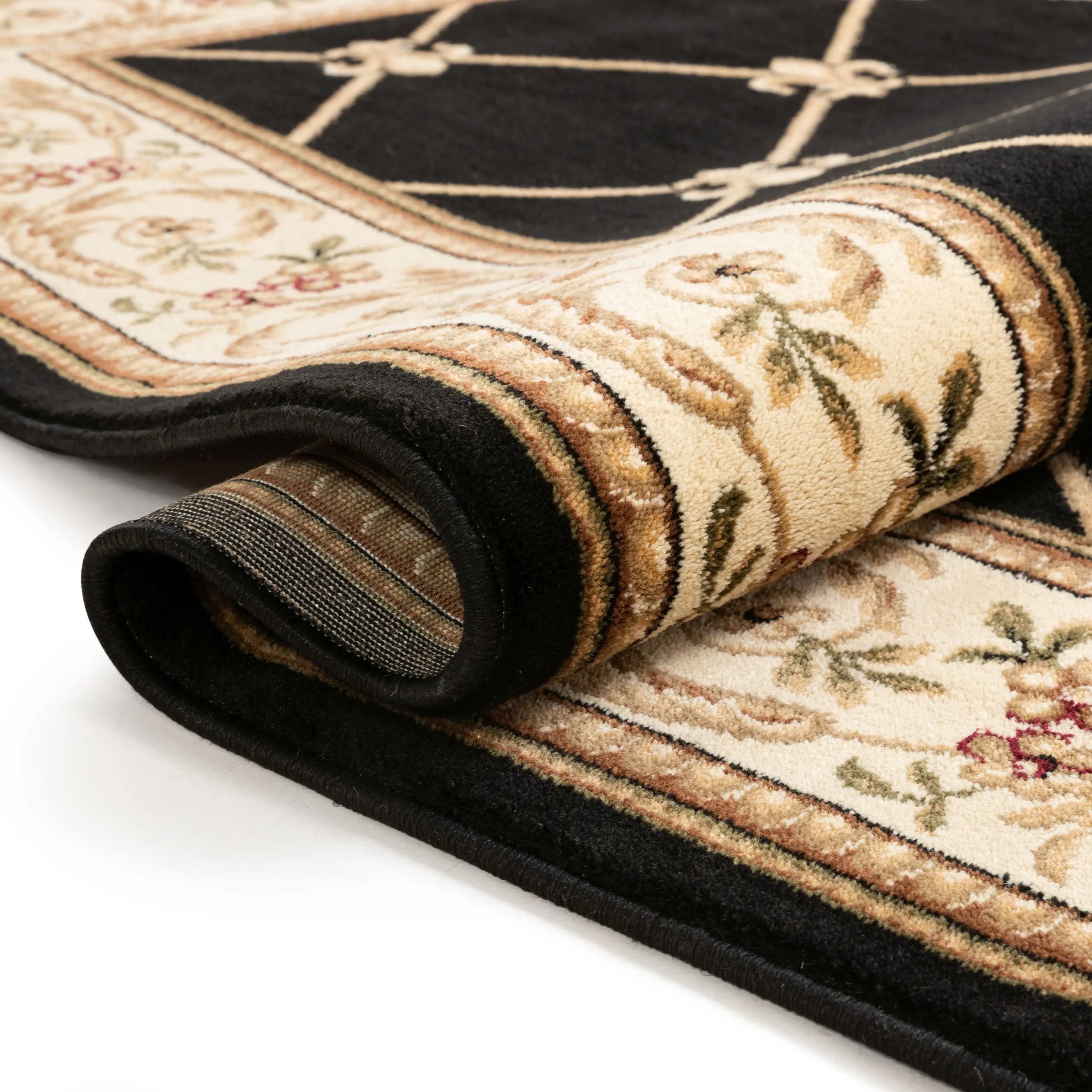 Fleur De Lis Black Formal Rug、mySite、gigharbornorthrealestate