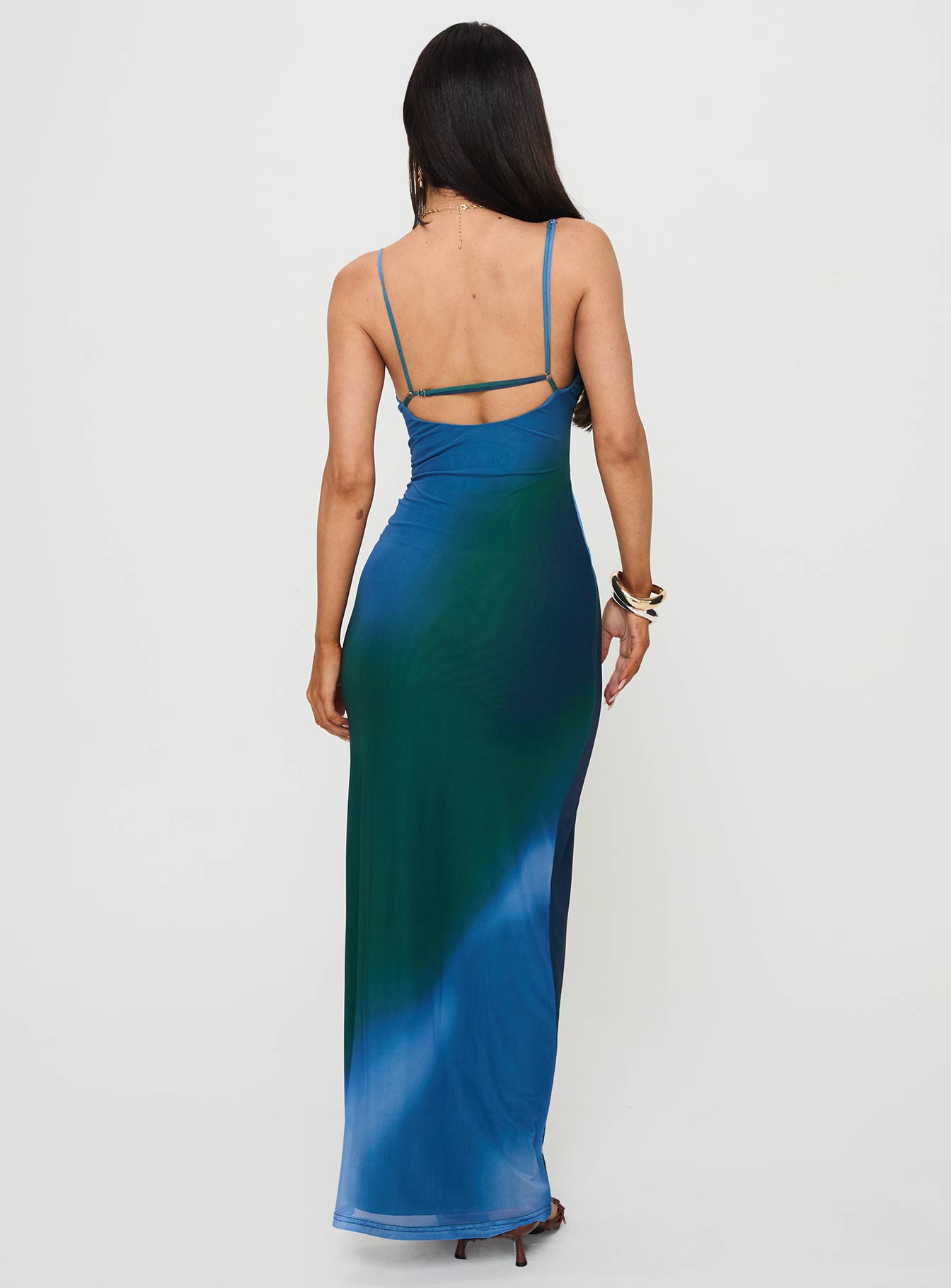 Amoret Maxi Dress Blue / Green、mySite、solidvoid