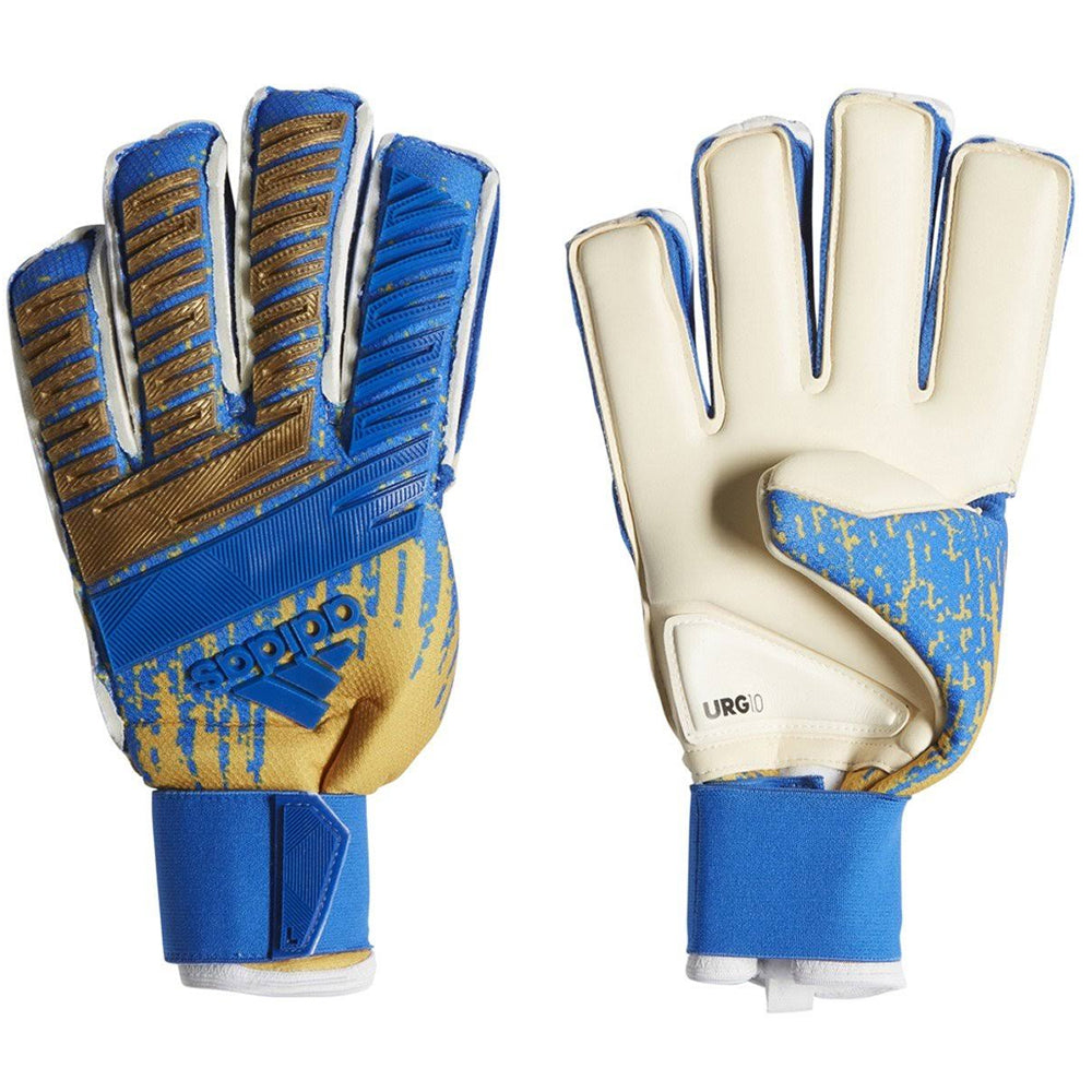 adidas Predator Pro Fingersave Goalkeeping Gloves Gold Metallic/Football Blue、mySite、noshort