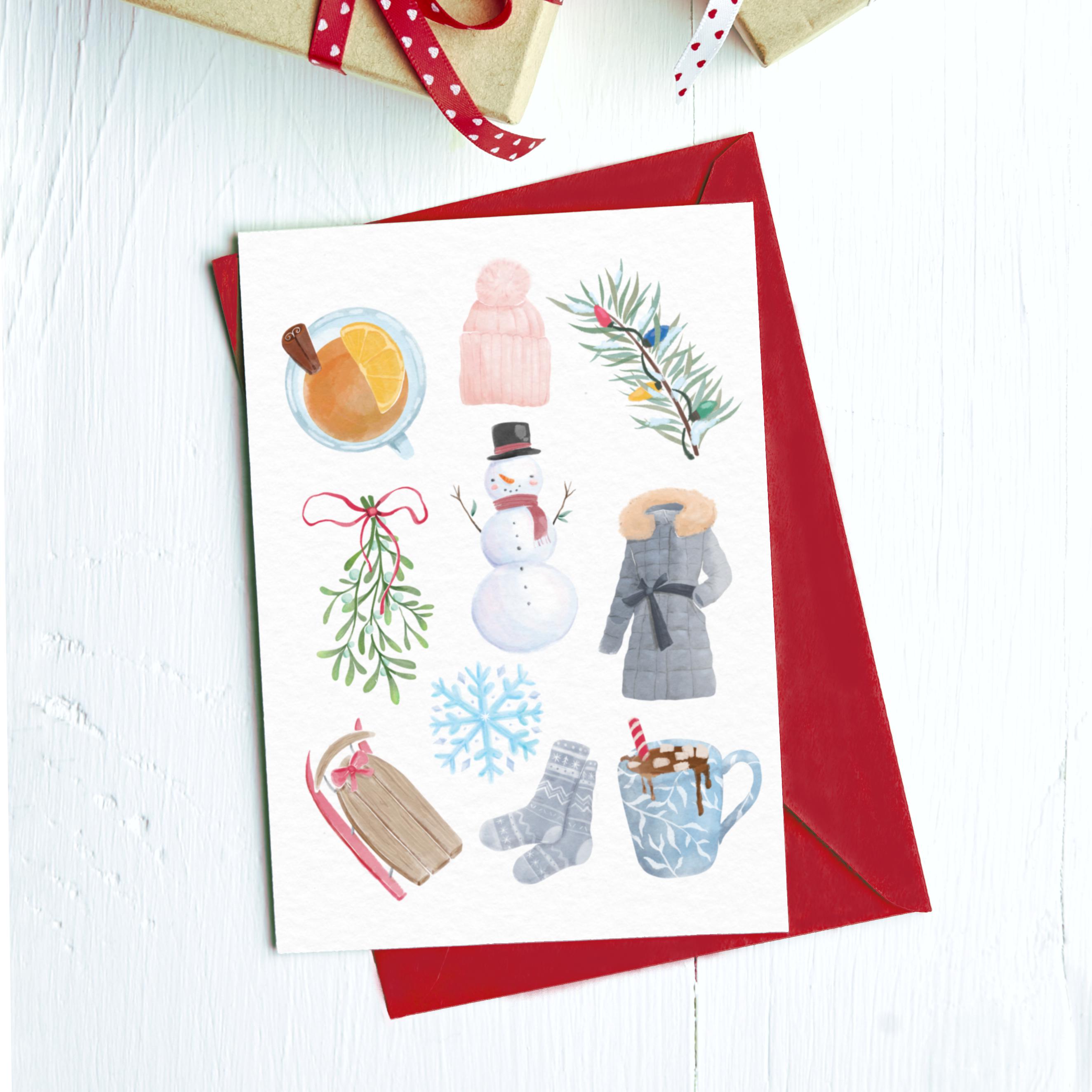  Winter Essentials Holiday Greeting Card、mySite、elrpsem3k