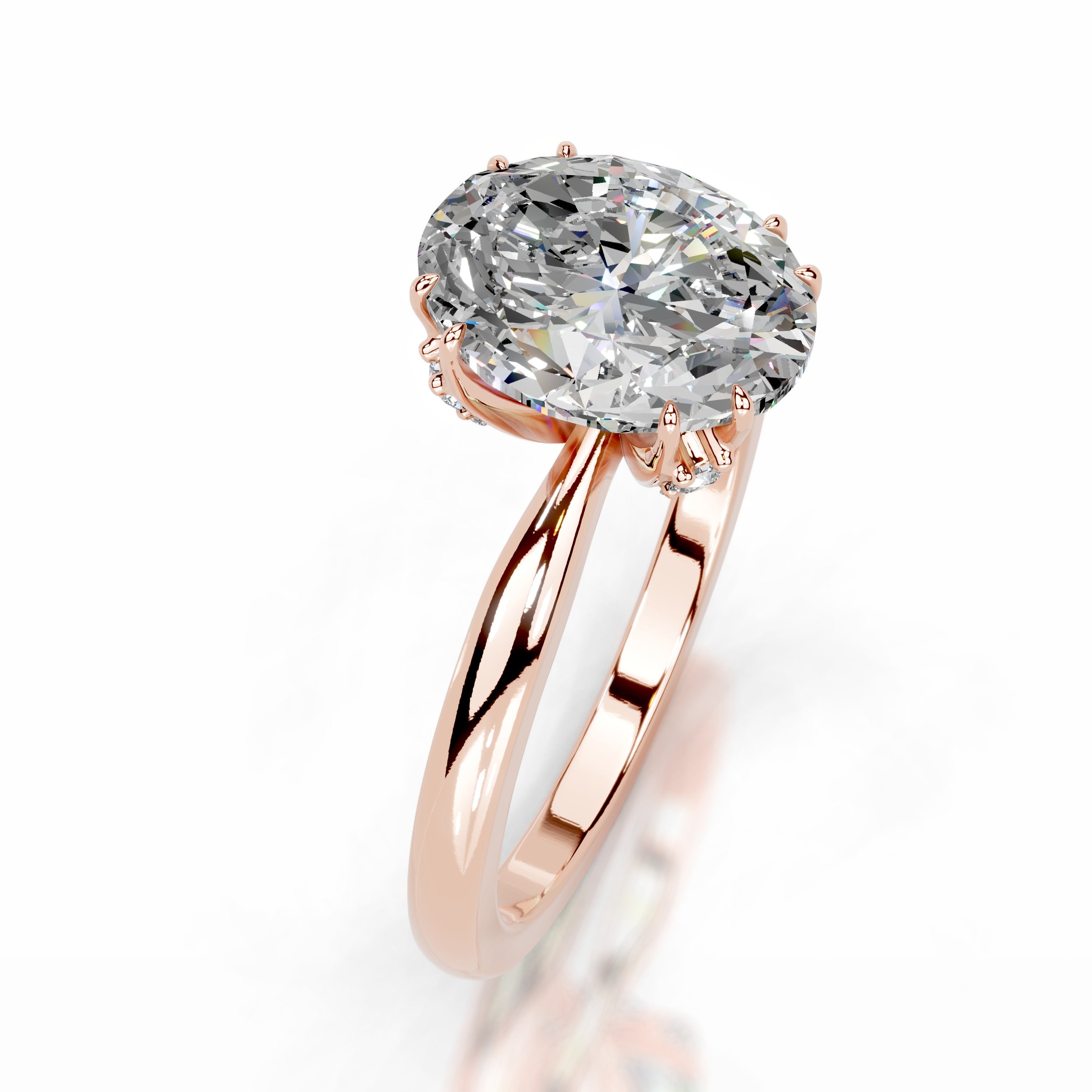 Ballina Moissanite & Diamond Ring - 14K Rose Gold、mySite、hinf8tx79