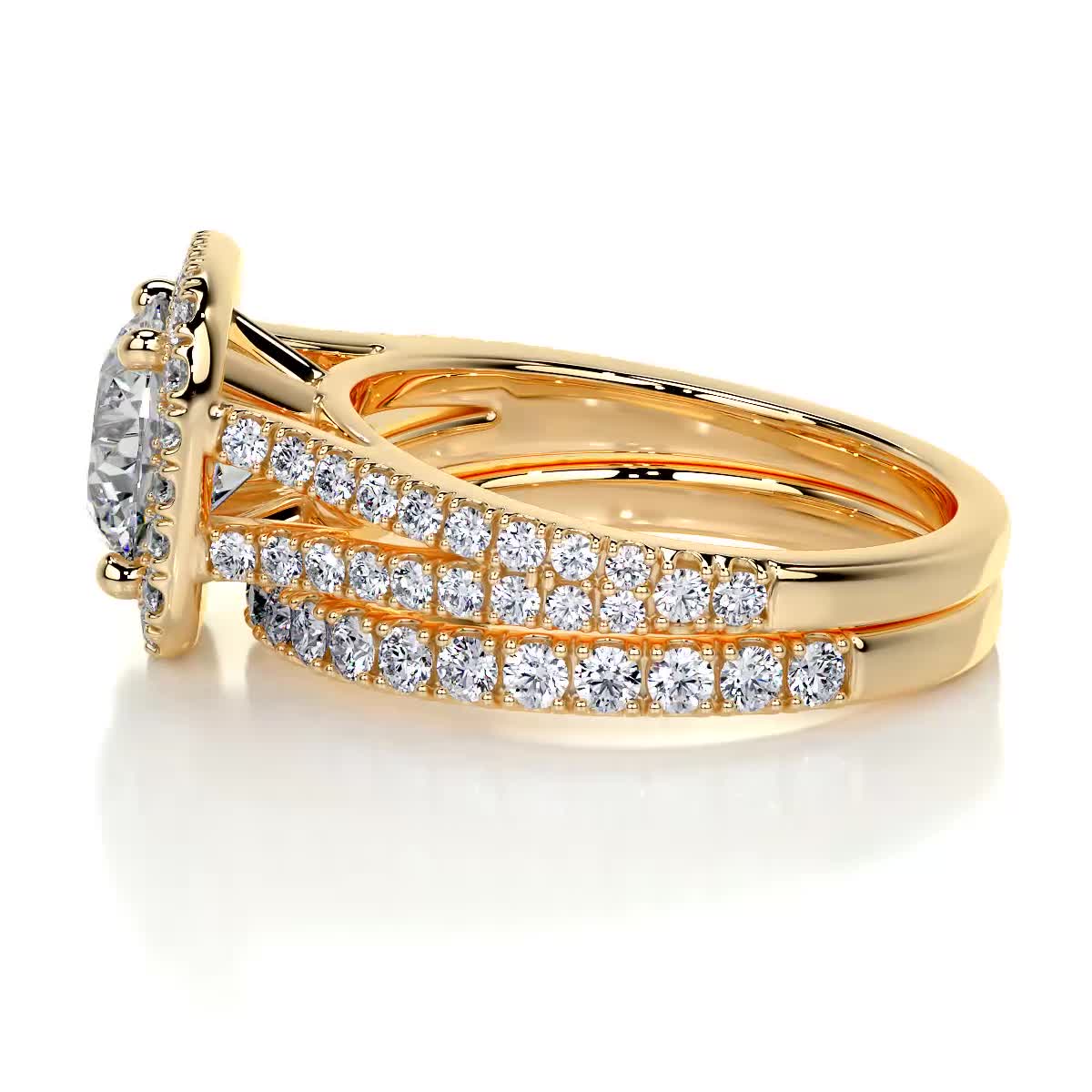Grace Lab Grown Diamond Bridal Set -18K Yellow Gold、mySite、hinf8tx79