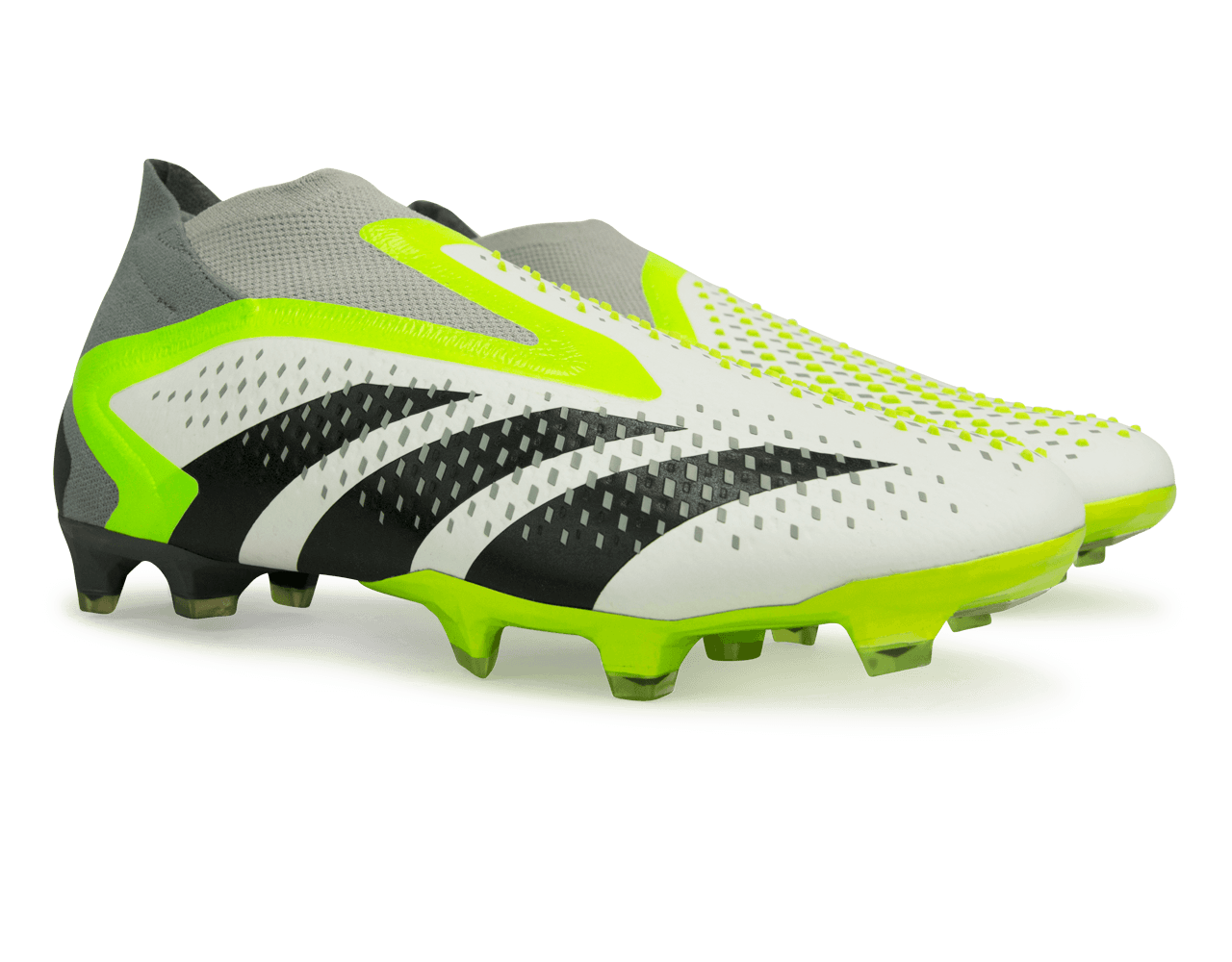 adidas Men's Predator Accuracy+ FG White/Lucid Lemon、mySite、noshort