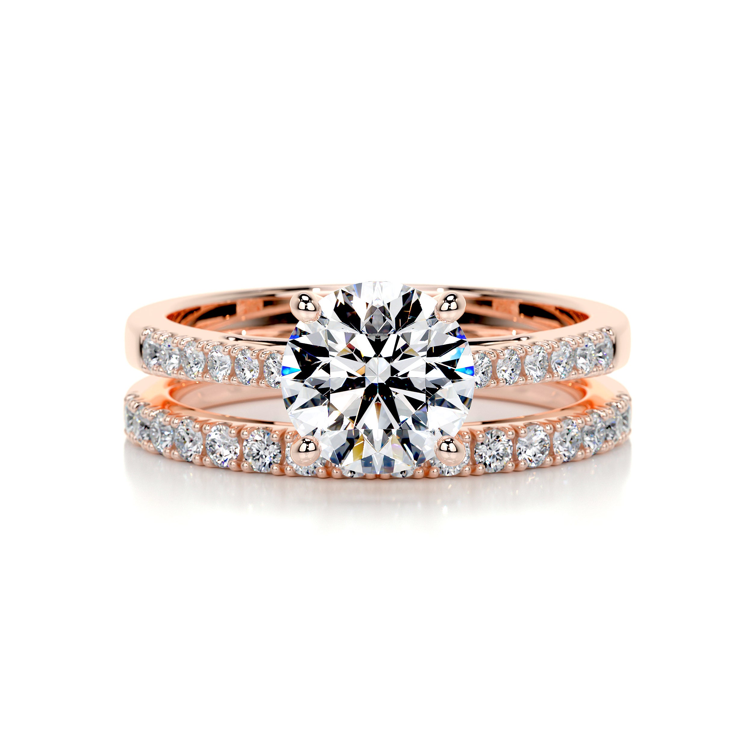 Anna Luxe Diamond Bridal Set -14K Rose Gold、mySite、hinf8tx79