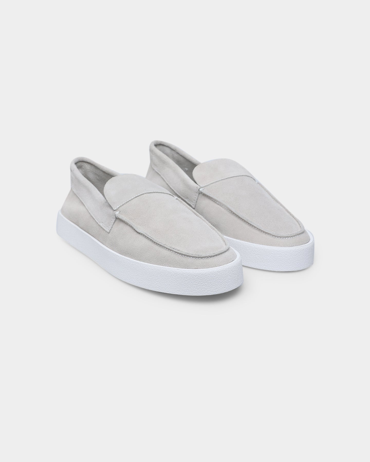 Saint Morta Hemisphere Suede Slip On Loafer Light Grey/White、mySite、zt4zffjzw