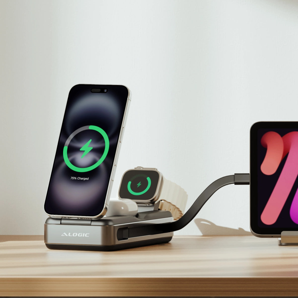 Roam 21,000mAh 6-in-1 Power Bank with Qi2 Fast Wireless and 100W USB-C Laptop Charging、mySite、fannypackpong