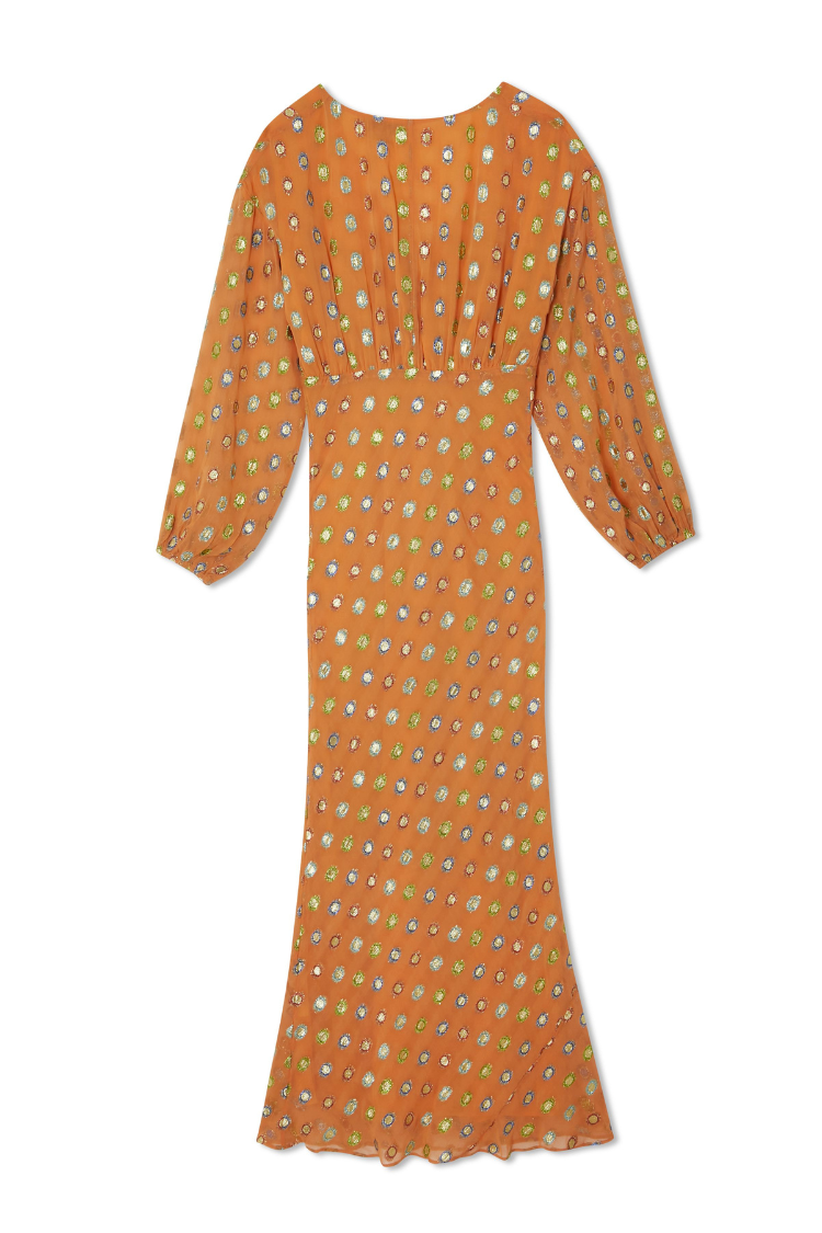 Coral Multi Foil Emma Dress、mySite、solidvoid