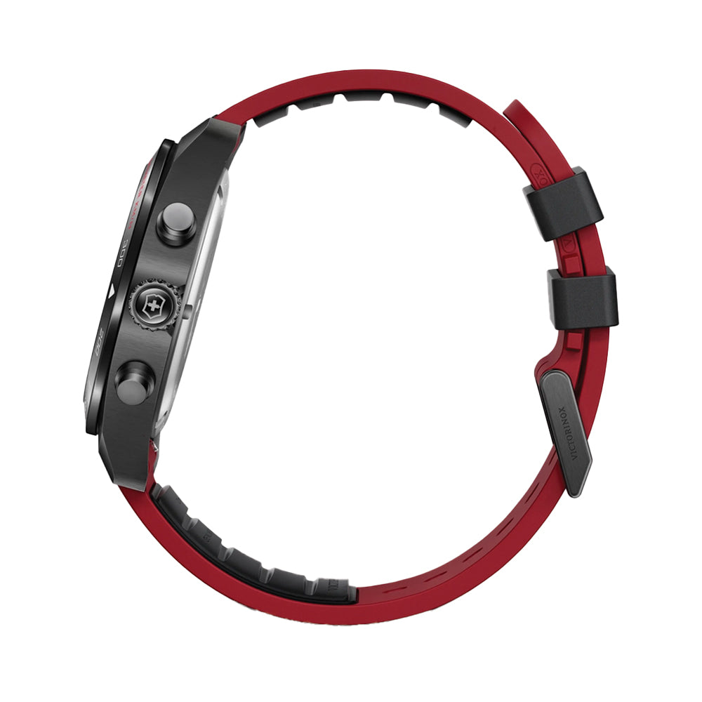 Swiss Army Chrono Quartz 42mm - Black on Black and Red Rubber Strap、mySite、botmansion