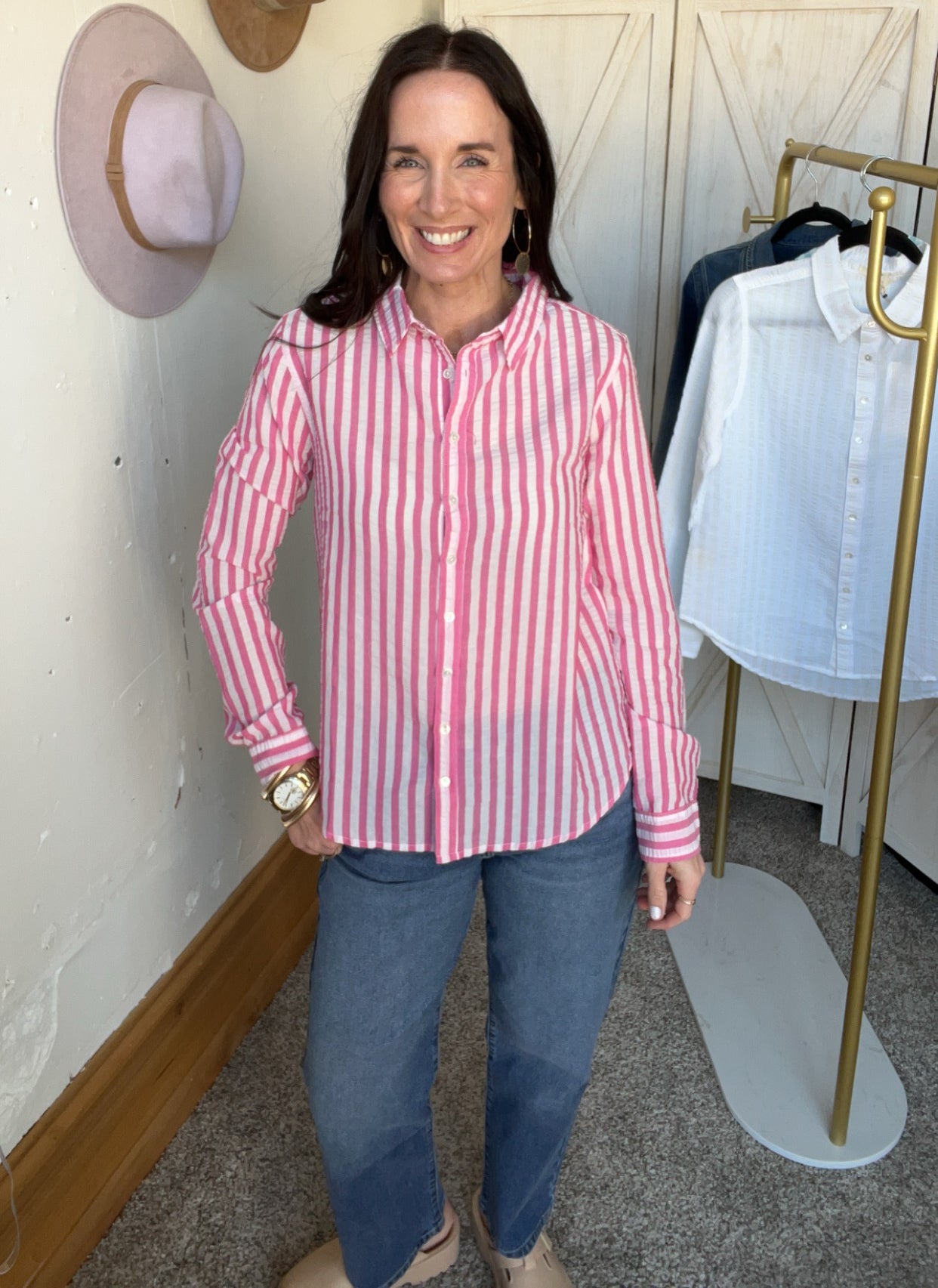 Dylan Striped Taylor Button Down、mySite、garagedoors4me