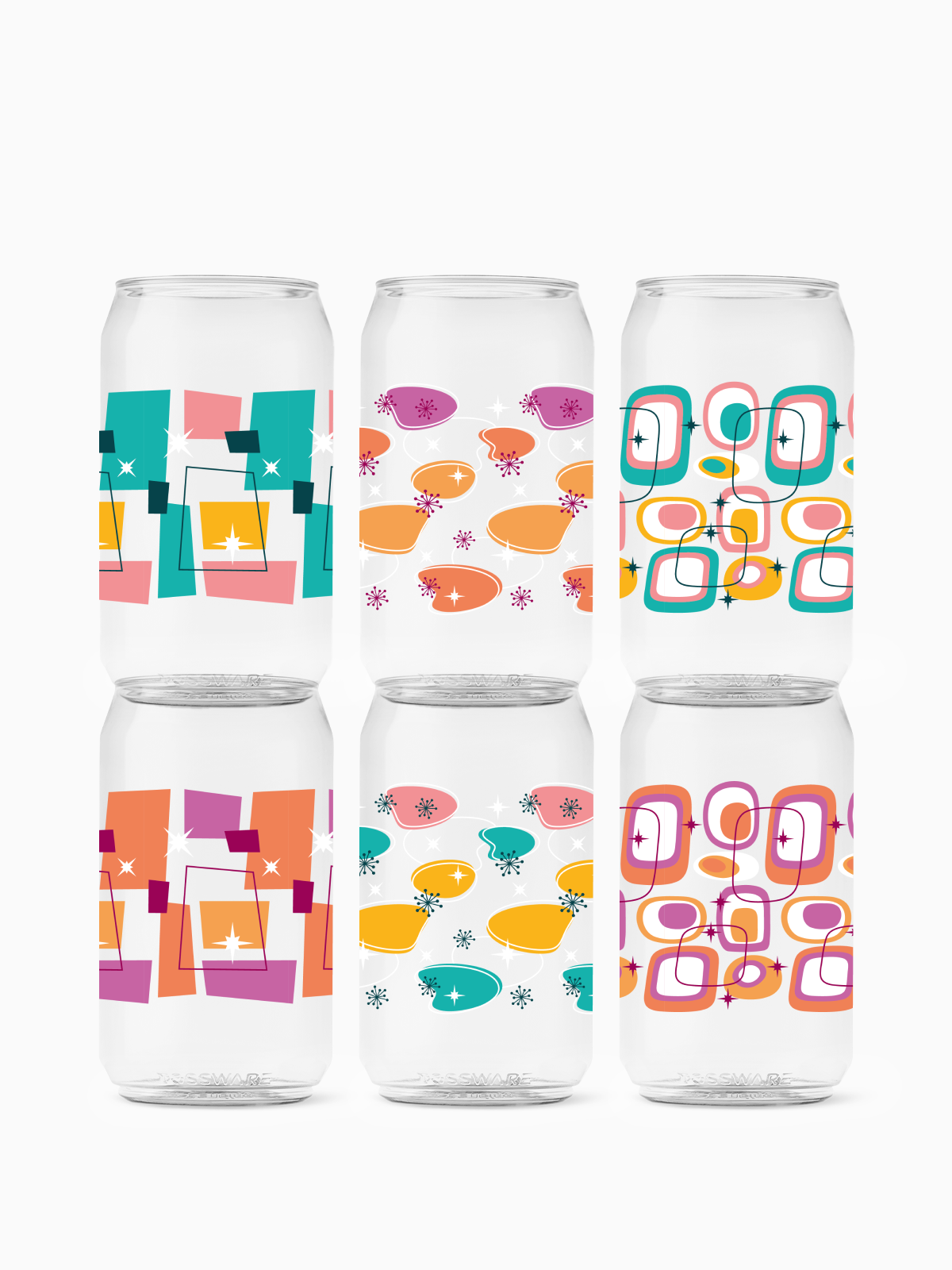 Mid-Century Retro Pattern - POP 12oz Can、mySite、camillekostekn