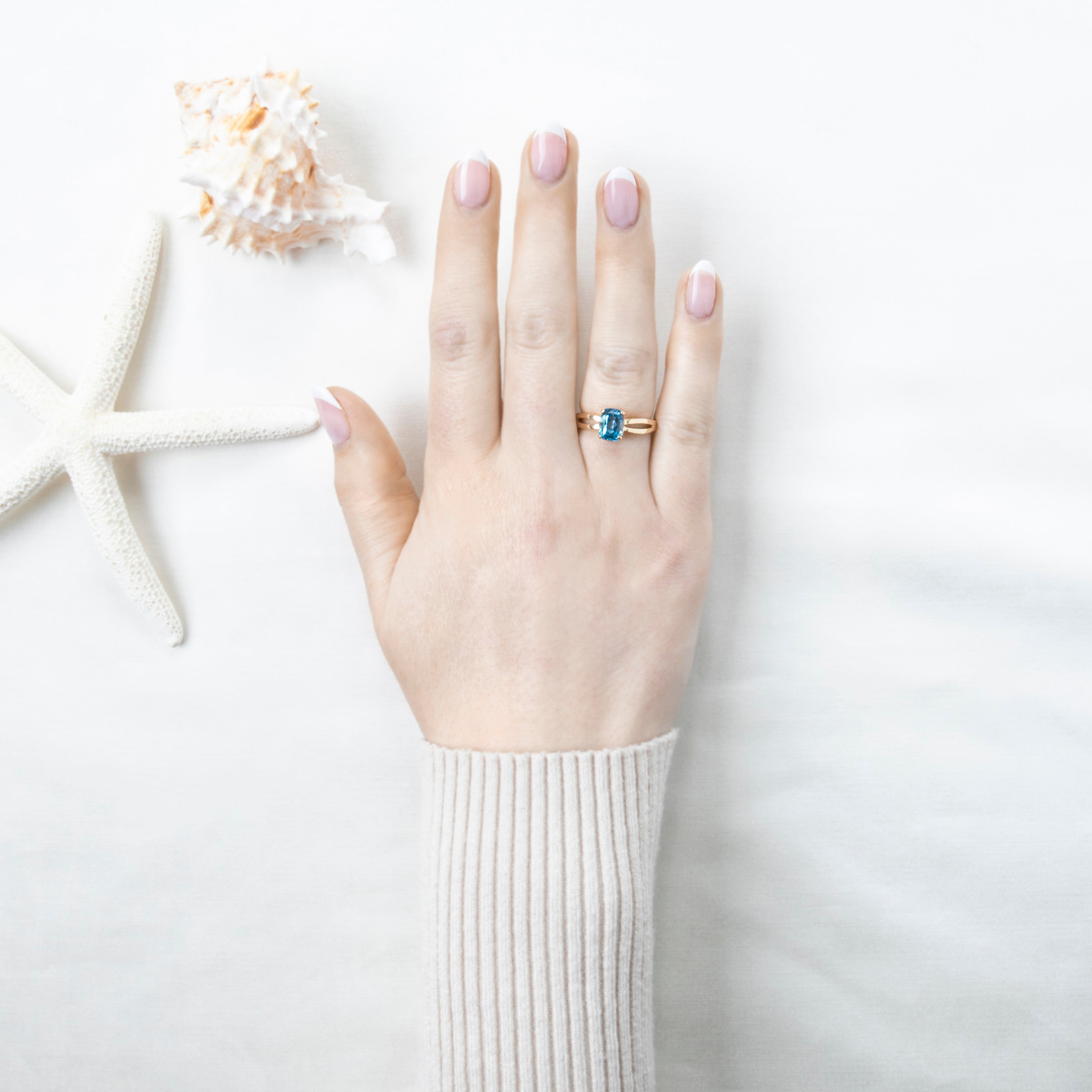 Vintage 14k Yellow Gold 1.8ct Swiss Blue Topaz Elongated Cushion Ring 6.75、mySite、hinf8tx79