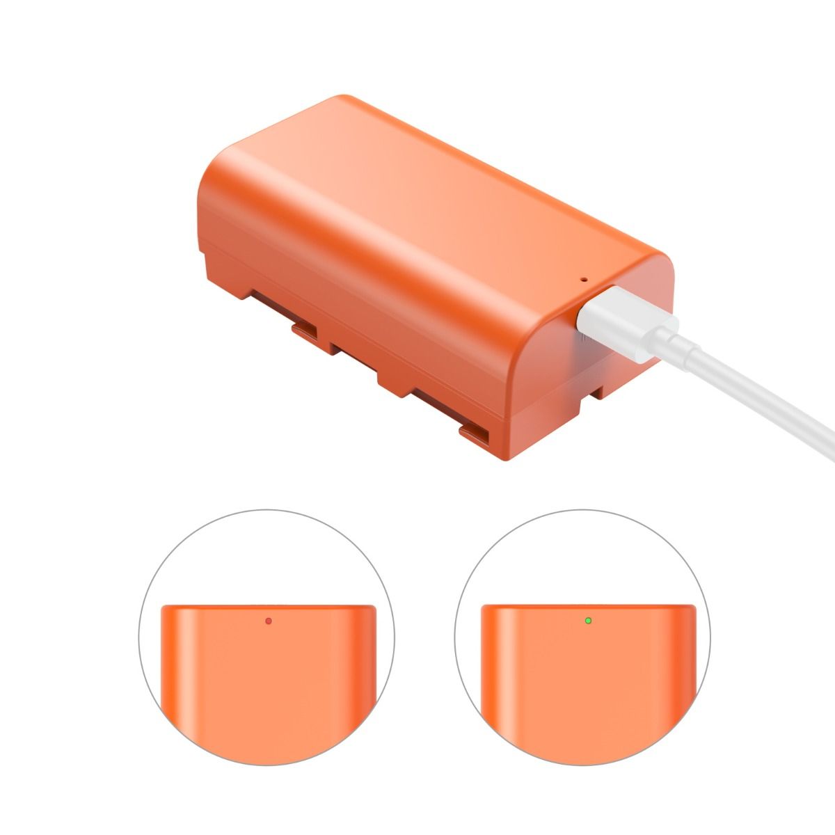 SmallRig NP-F550 USB-C Rechargeable Camera Battery (Orange) 4971、mySite、camillekostekn