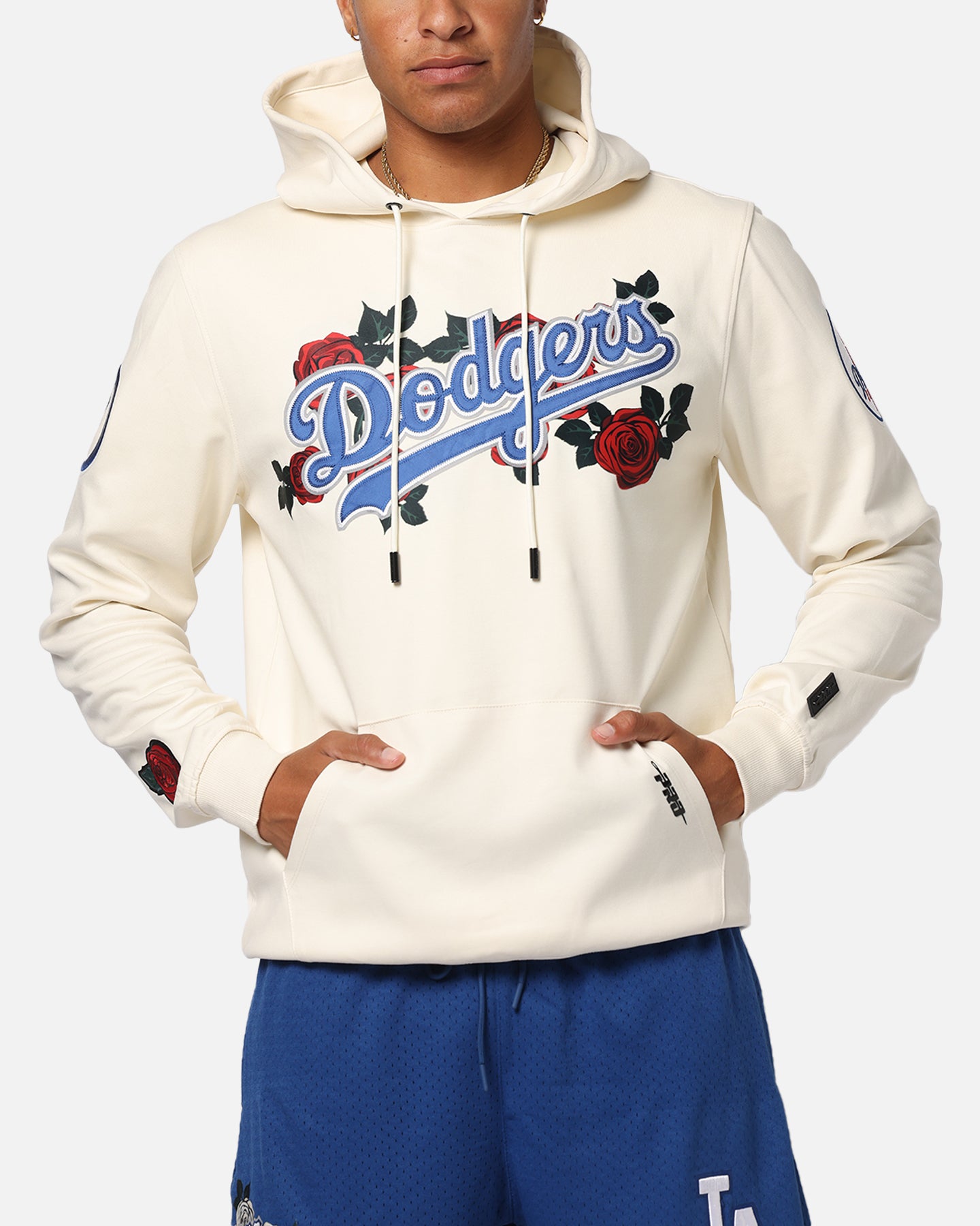 Pro Standard Los Angeles Dodgers Roses Pullover Hoodie Eggshell、mySite、zt4zffjzw