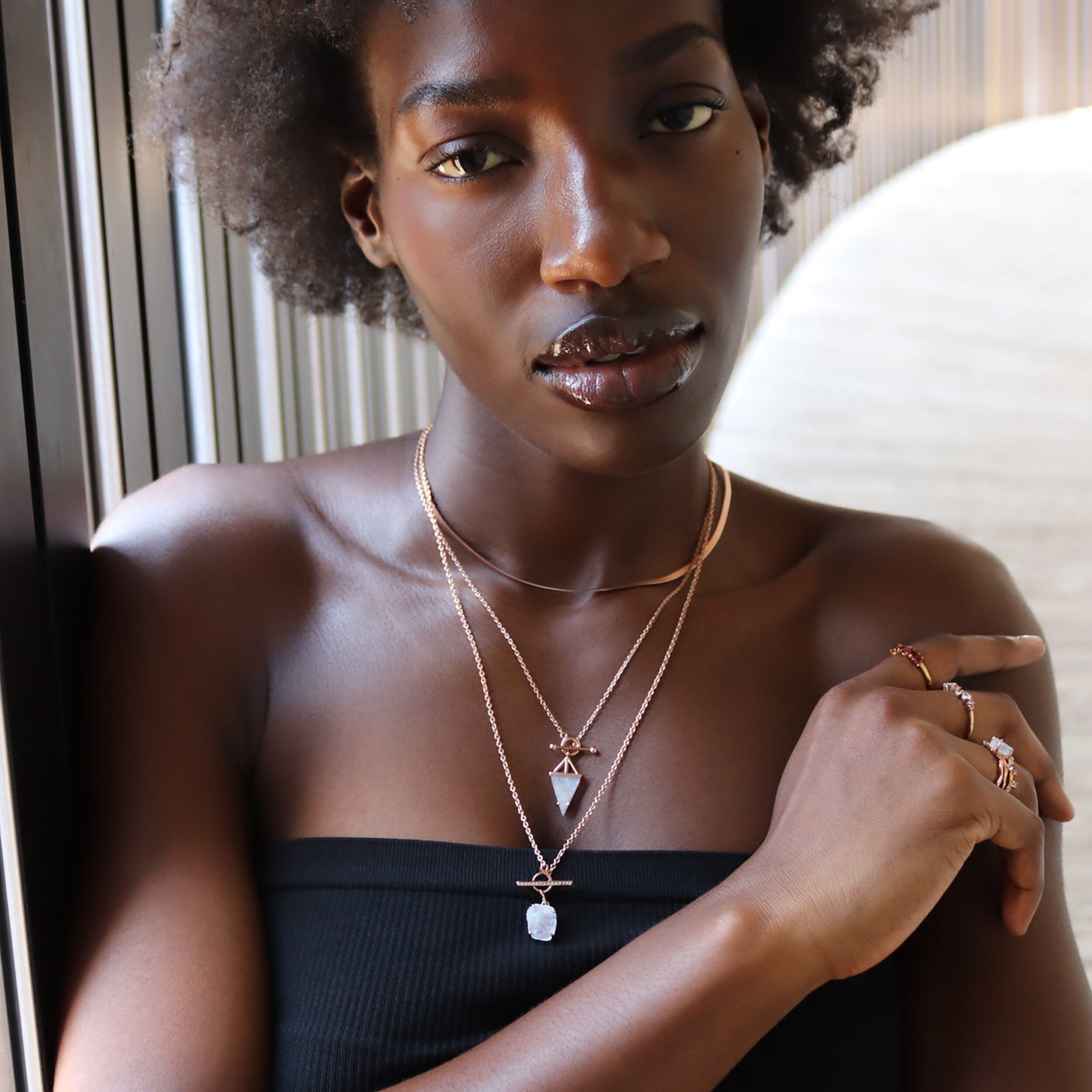 Raw Crystal Necklace - T-Lock、mySite、hinf8tx79