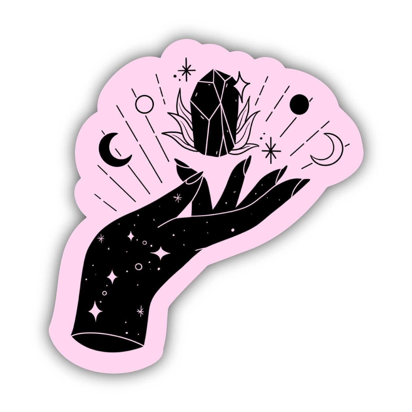  Mystic Crystals Moon and Stars Sticker - Pink、mySite、ghnorth