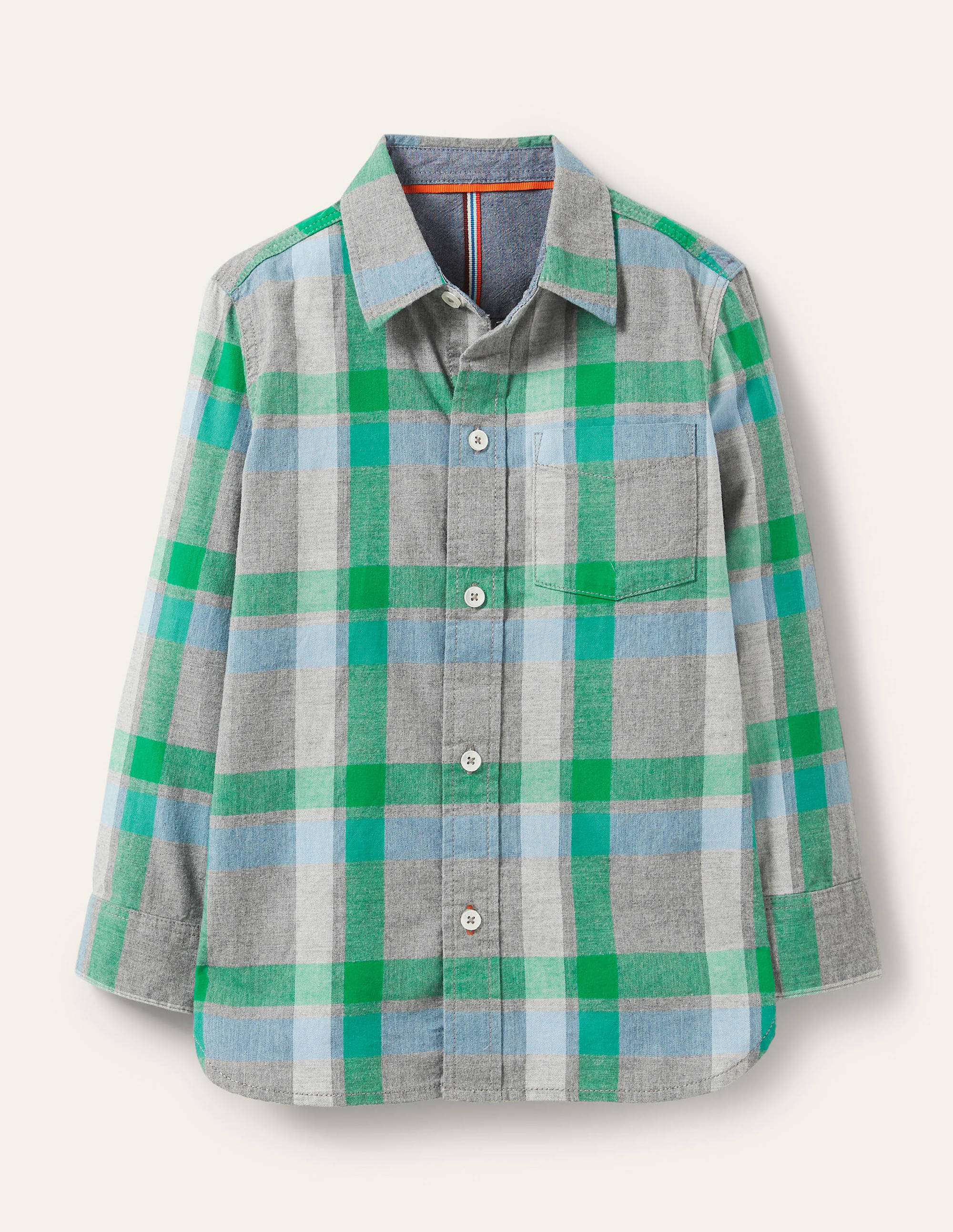  Casual Twill Shirt-Grey Marl/Green、mySite、ashleygrahame