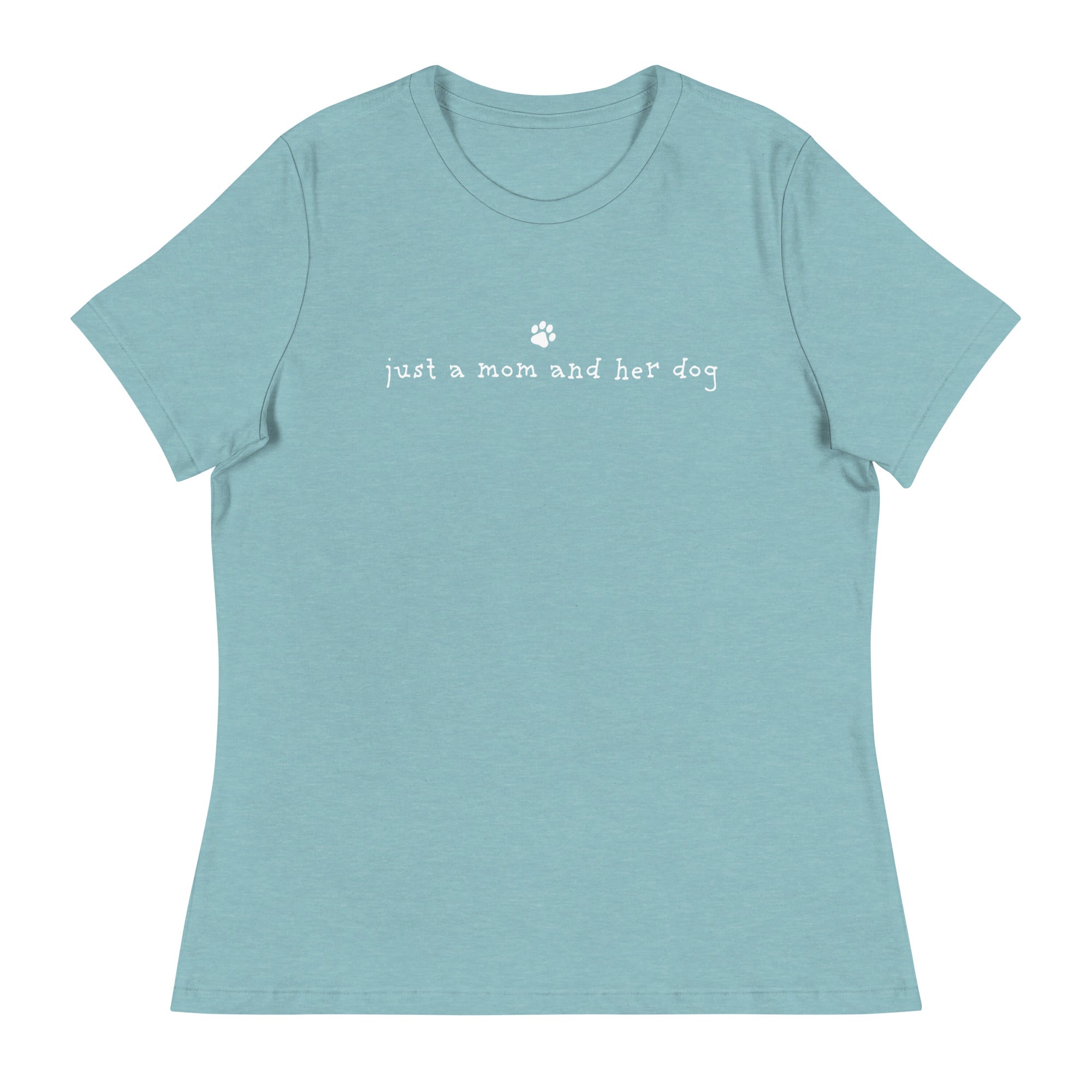 Just A Mom & Her Dog Women's Relaxed T-Shirt、mySite、camillekostekn