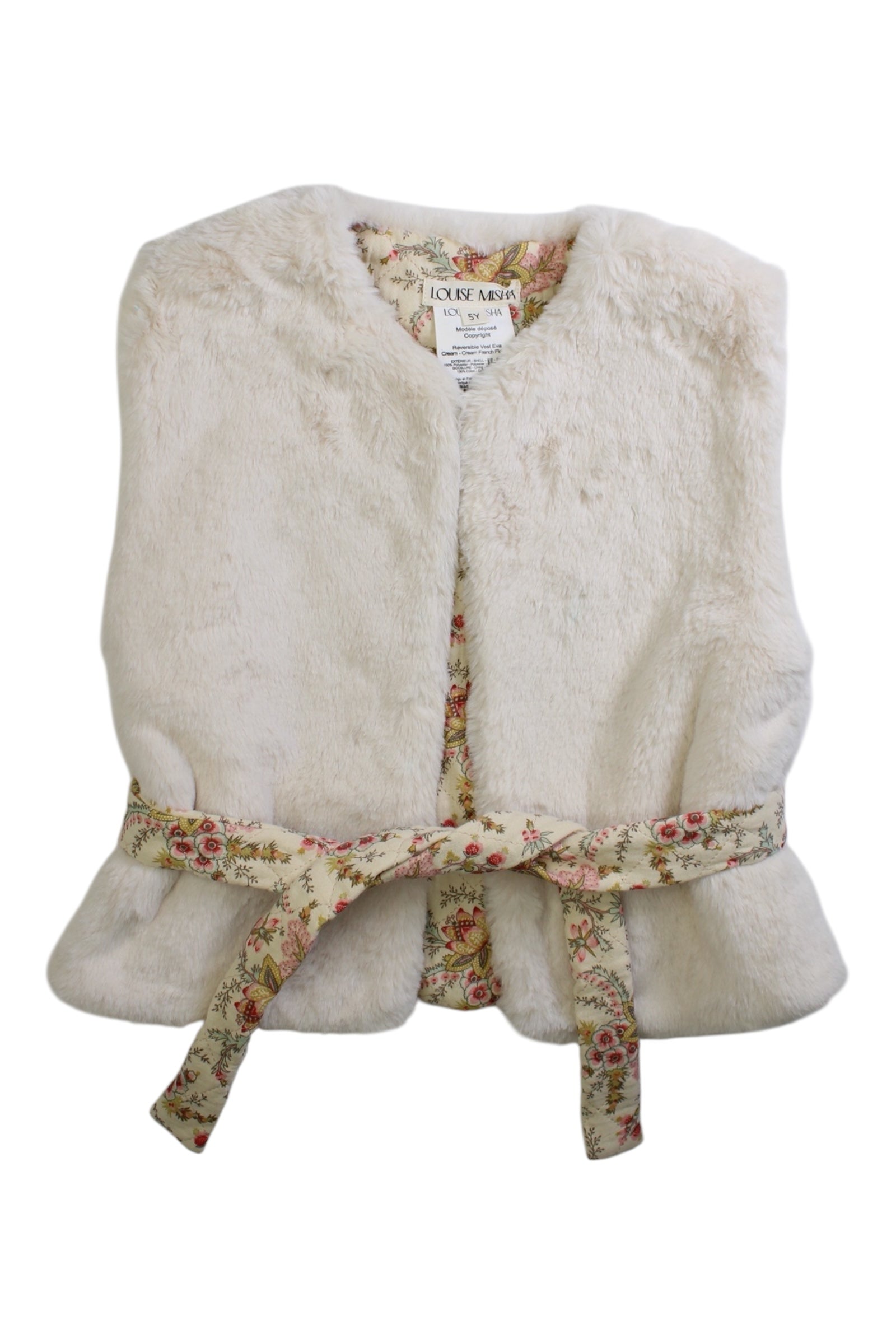 Louise Misha Faux Fur Vest With Floral Lining 5T、mySite、g9winljtr