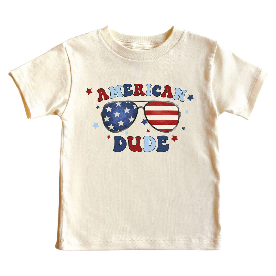  American Dude Kids Graphic Tee | Natural、mySite、layawaytickets