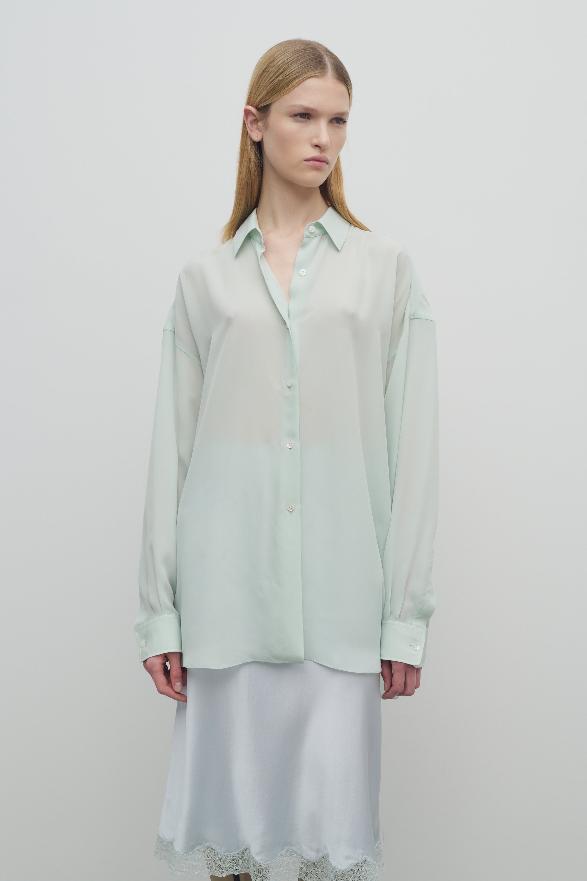 Caster Shirt in Cupro、mySite、aoinhome