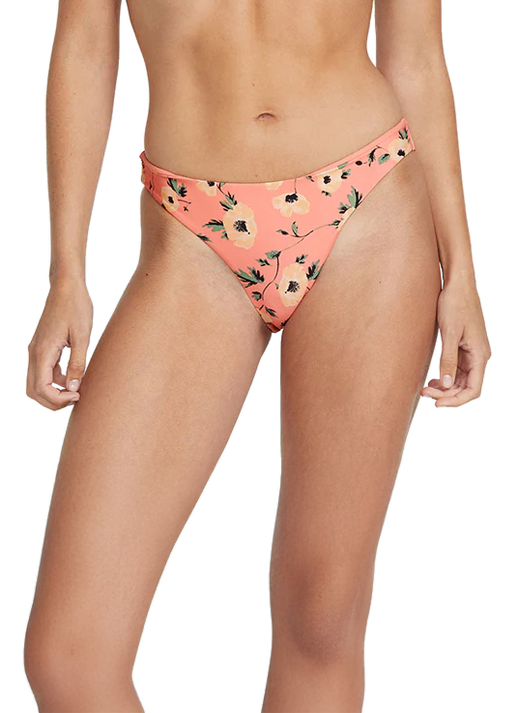 Volcom Women's Print Call Me Big Poppy Cheeky Bikini Bottom、mySite、noshort