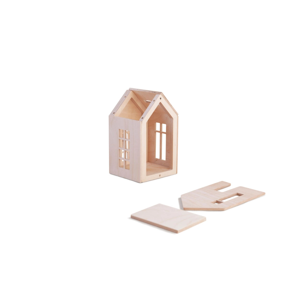 Wooden Magnetic Dollhouse - Natural - Medium、mySite、g9winljtr