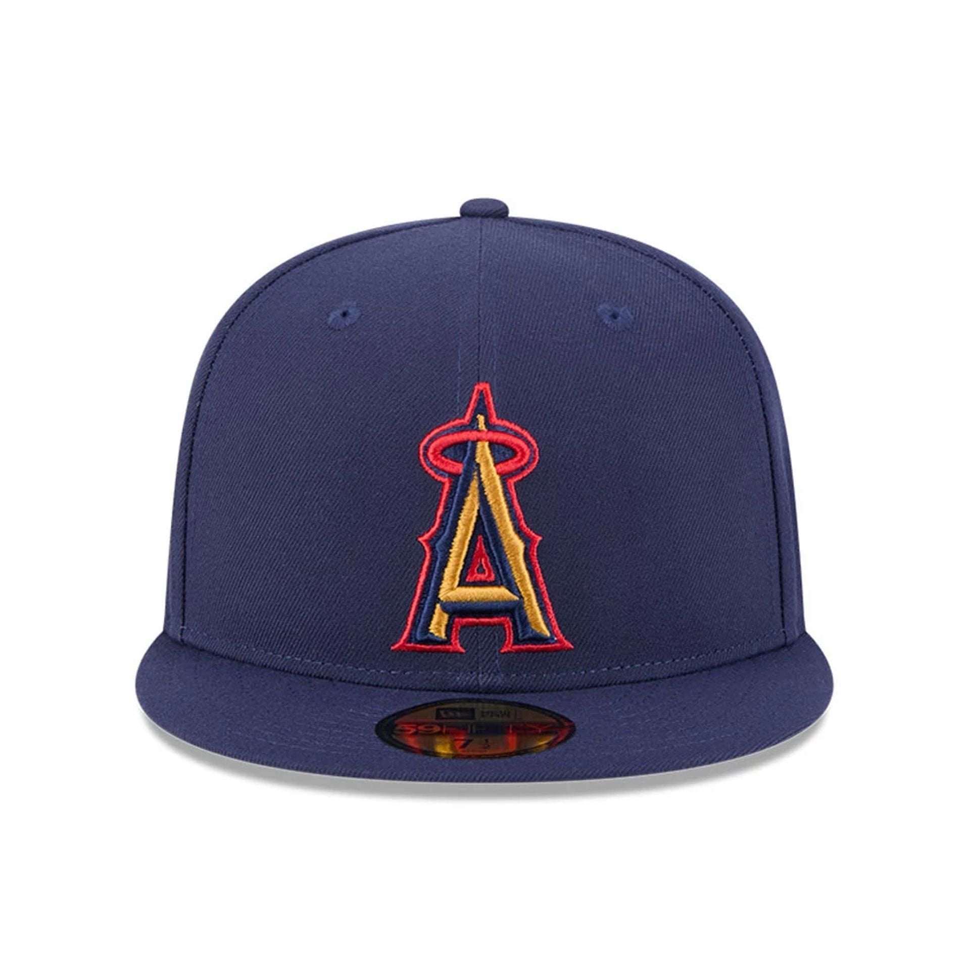 LA Angels MLB Pattern Undervisor Dark Blue 59FIFTY Fitted Cap、mySite、vikingsvslions