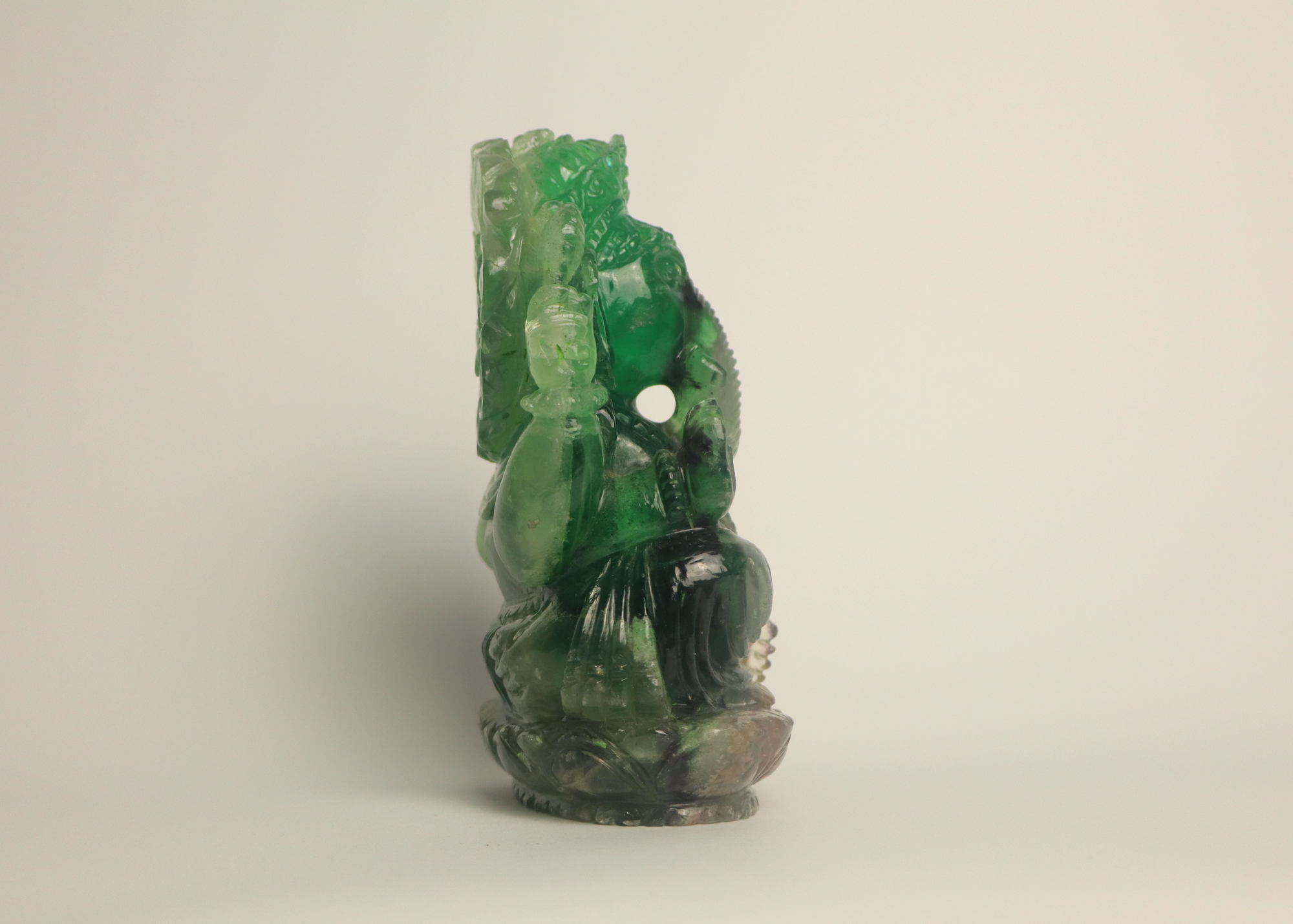 Ganesha Statue - Green Fluorite (16cm)、mySite、topwebapps