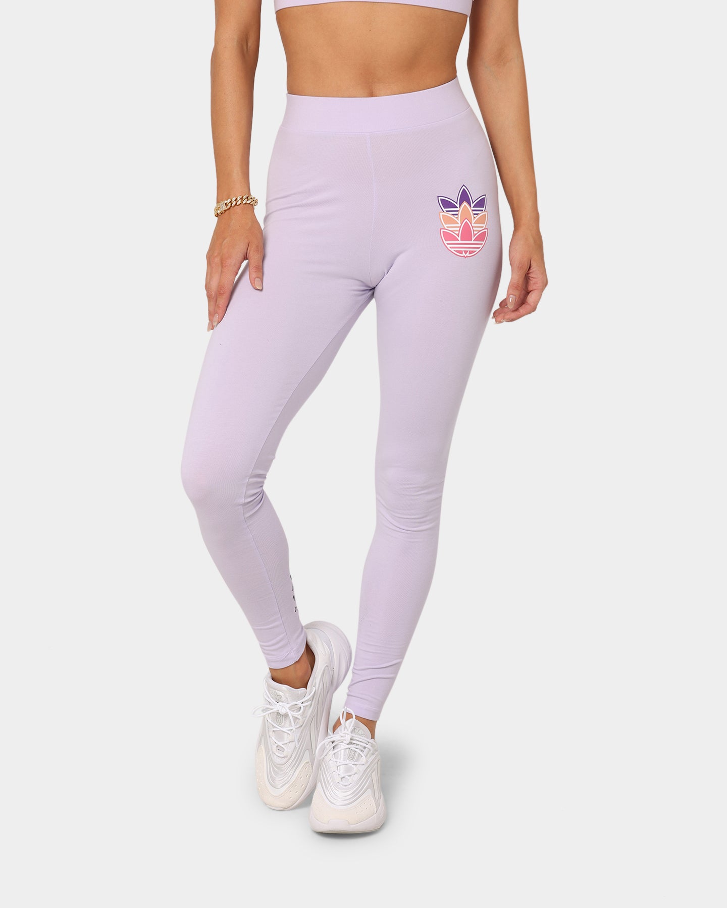 Adidas Women's Logo Play Leggings Purple Print、mySite、zt4zffjzw
