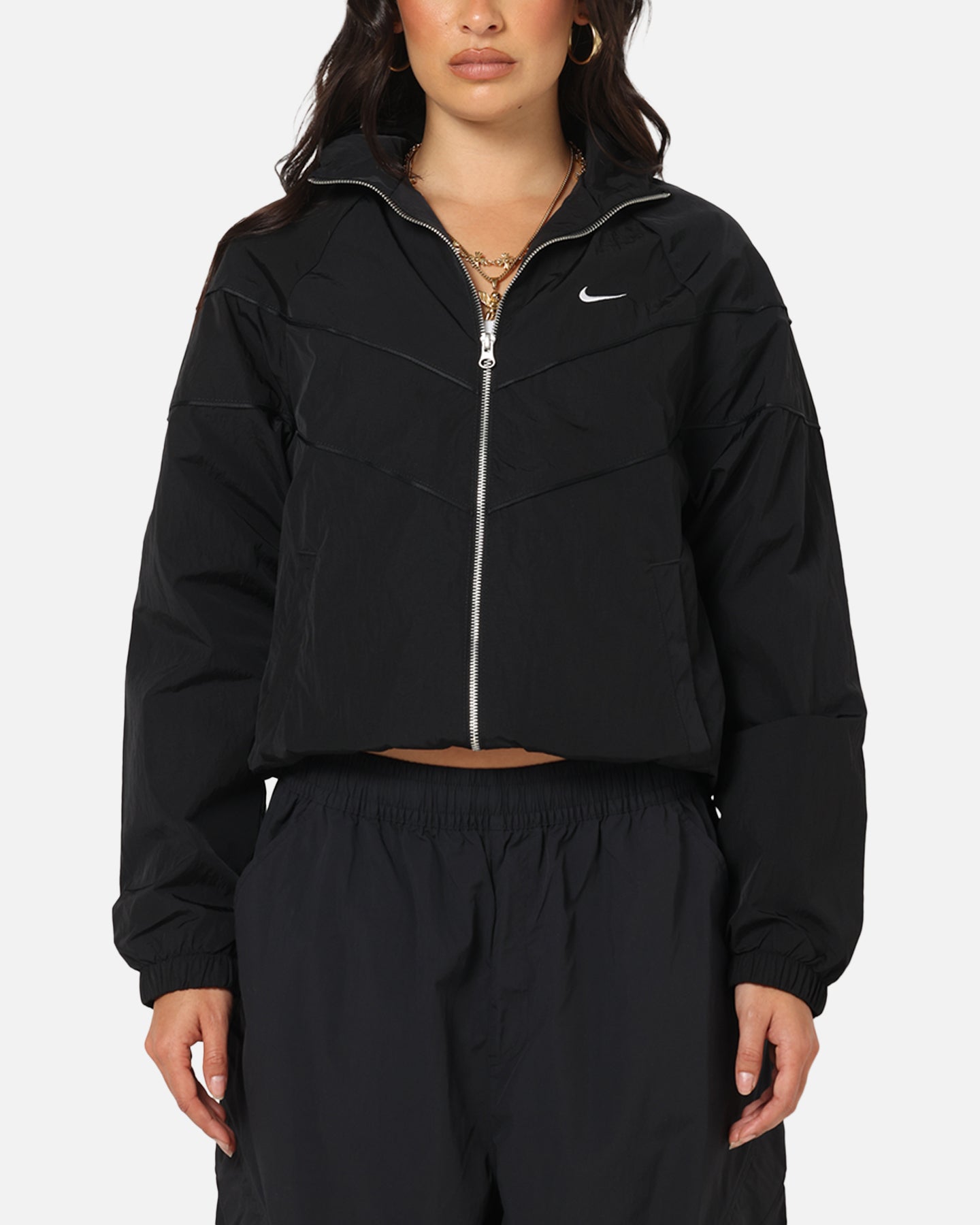 Nike Women's Sportswear Loose UV Woven Full-Zip Jacket Brown/Black、mySite、zt4zffjzw