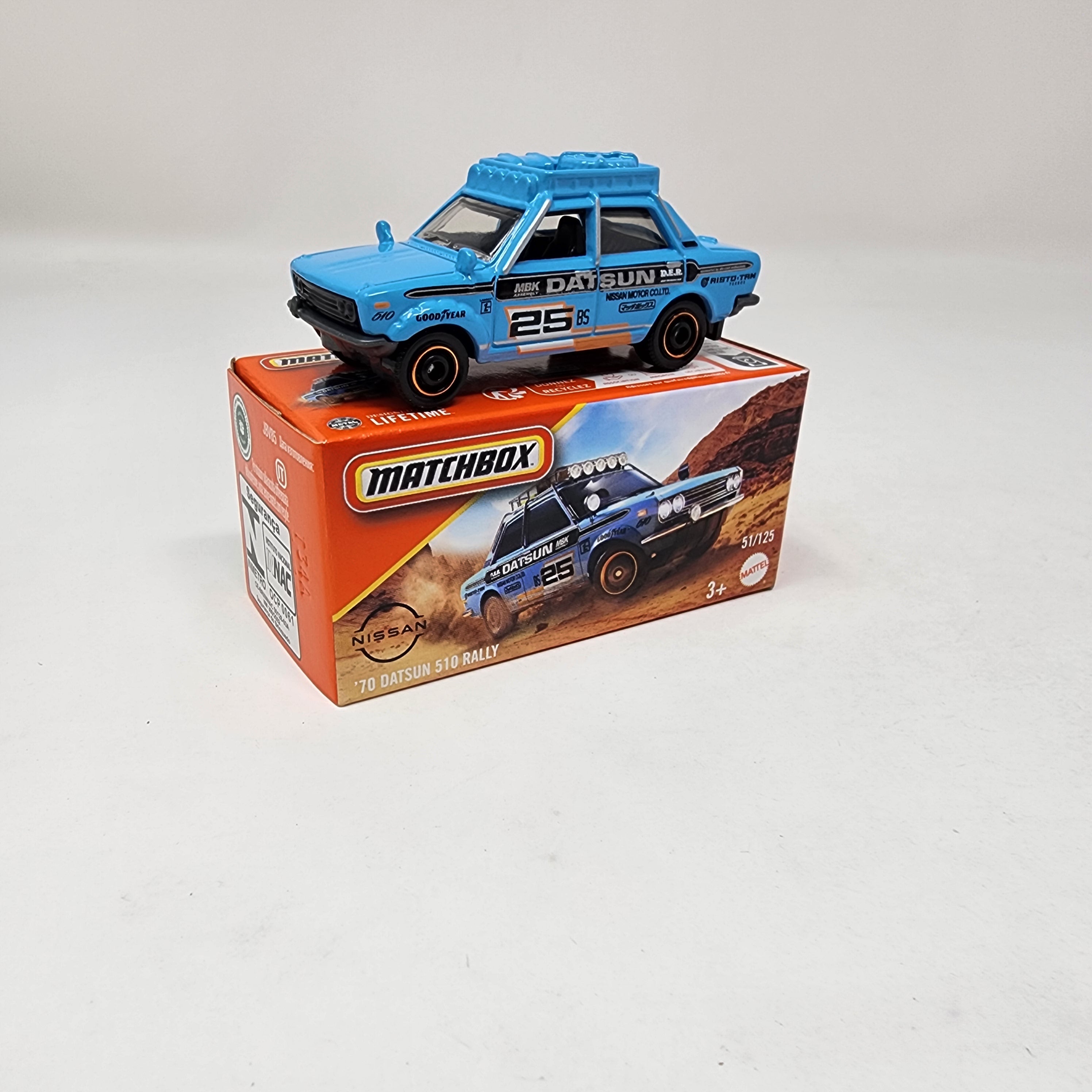'70 Datsun 510 Rally #51 * 2025 Matchbox Power Grabs Case A、mySite、hgirdovlk
