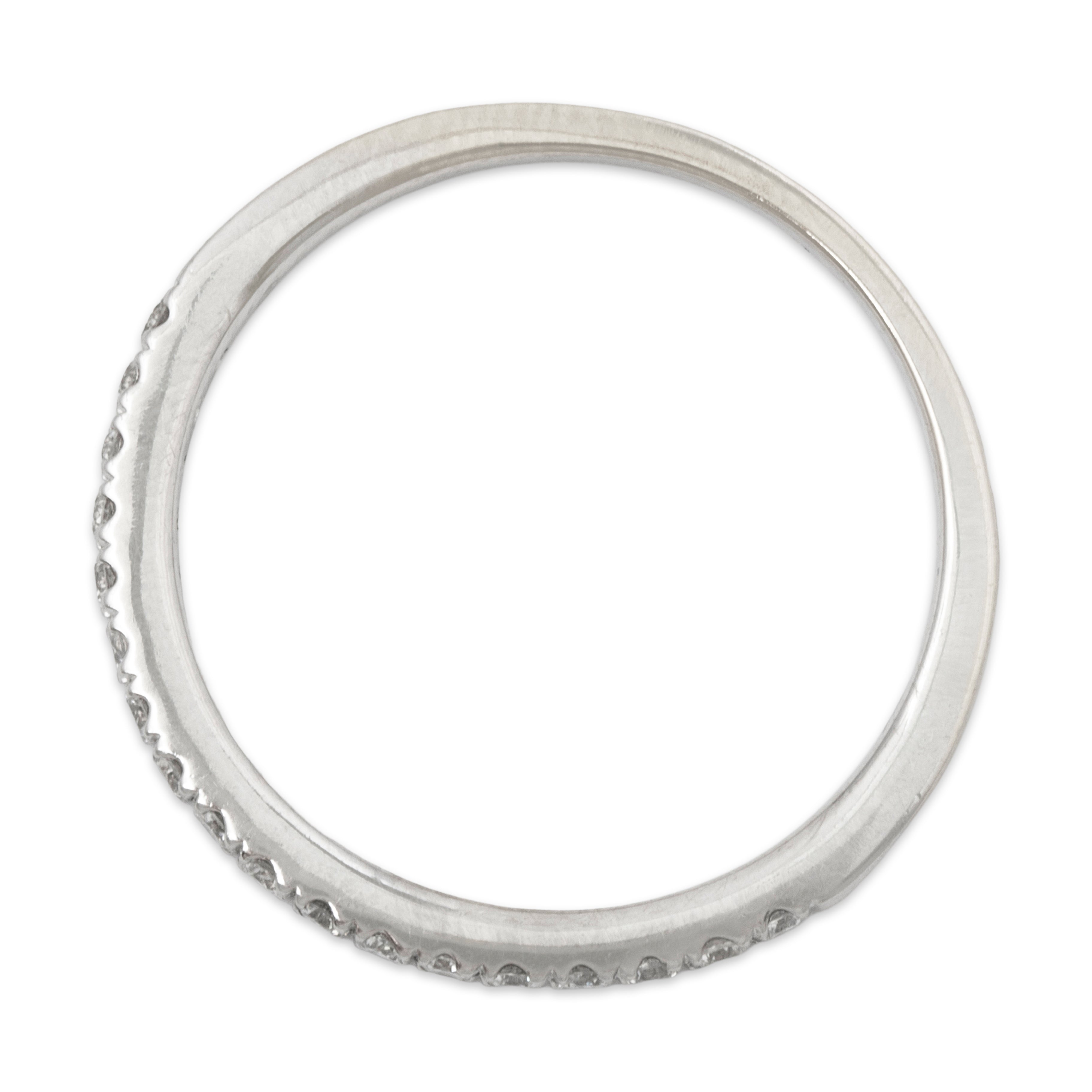 Vintage 14k White Gold .288cttw Diamond Band Ring 7.75、mySite、hinf8tx79