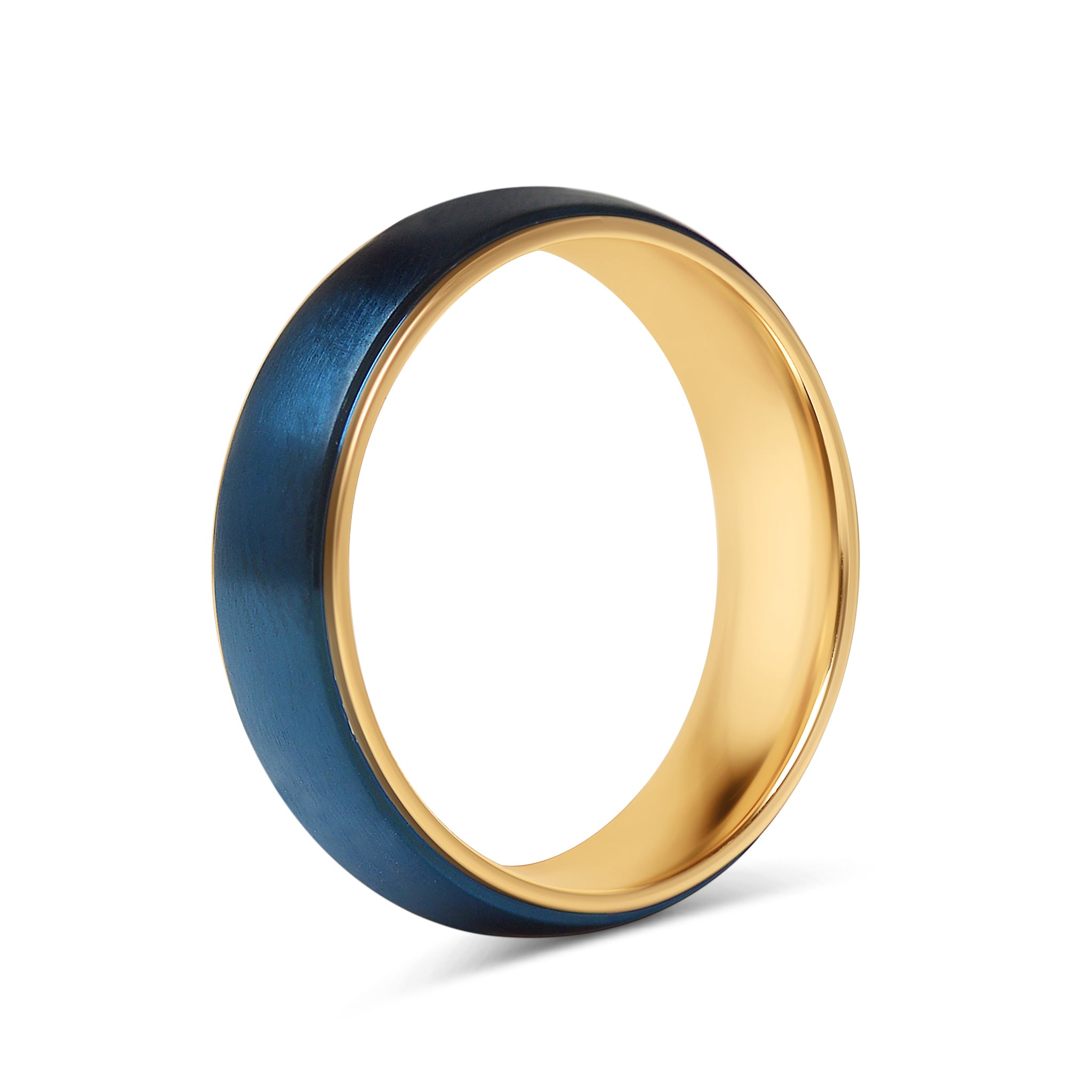 Blue Stainless Steel Gold PVD Coated Edge Ring / CFR7016、mySite、dreamappss