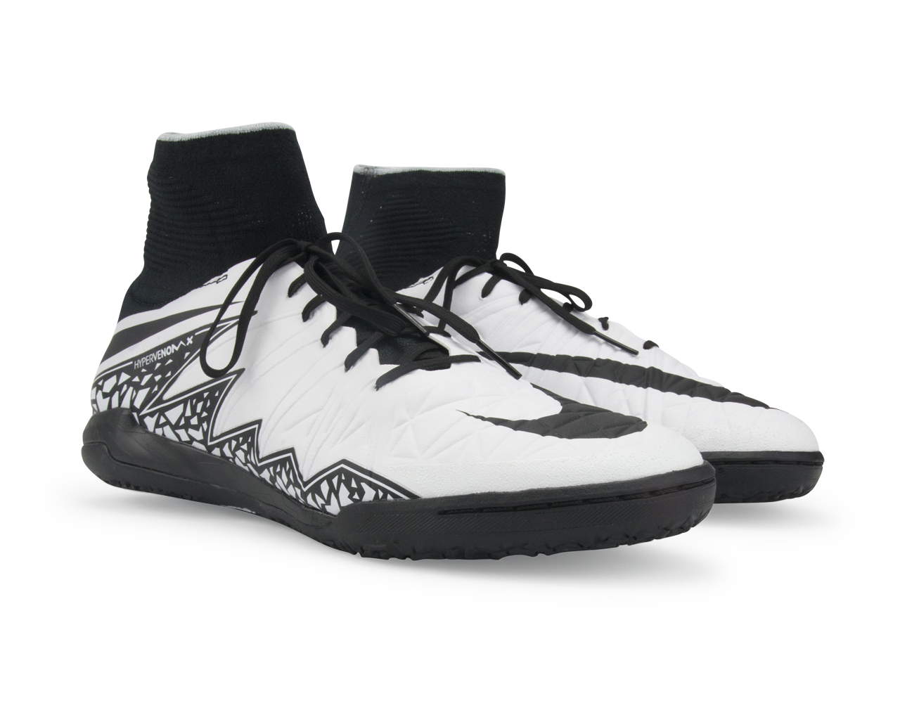 Nike Men's HypervenomX Proximo Indoor Soccer Shoes White/Black/Blanc/Noir、mySite、noshort