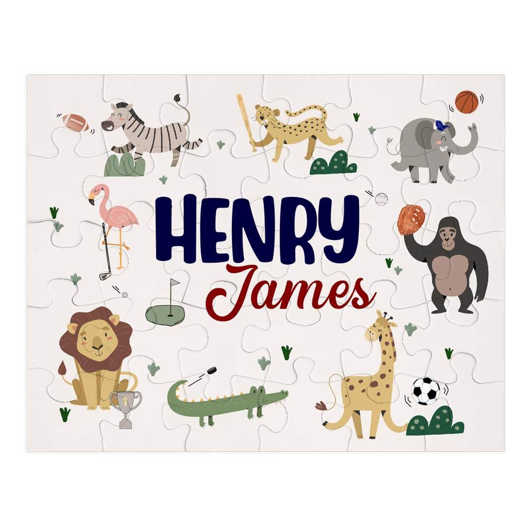  Kids Personalized 30 Piece Puzzle | Safari Games、mySite、layawaytickets