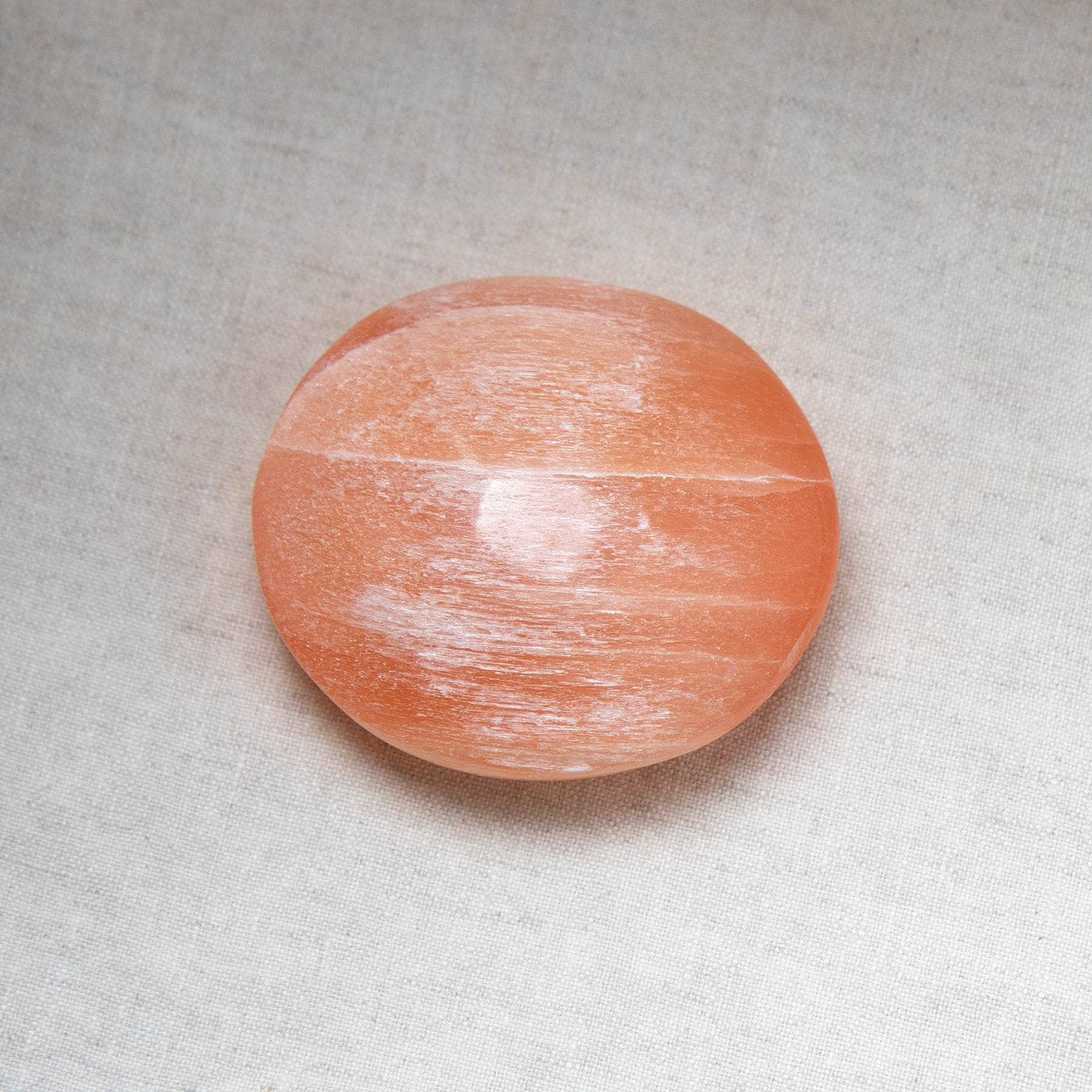 Peach Selenite Palm Stone、mySite、hinf8tx79