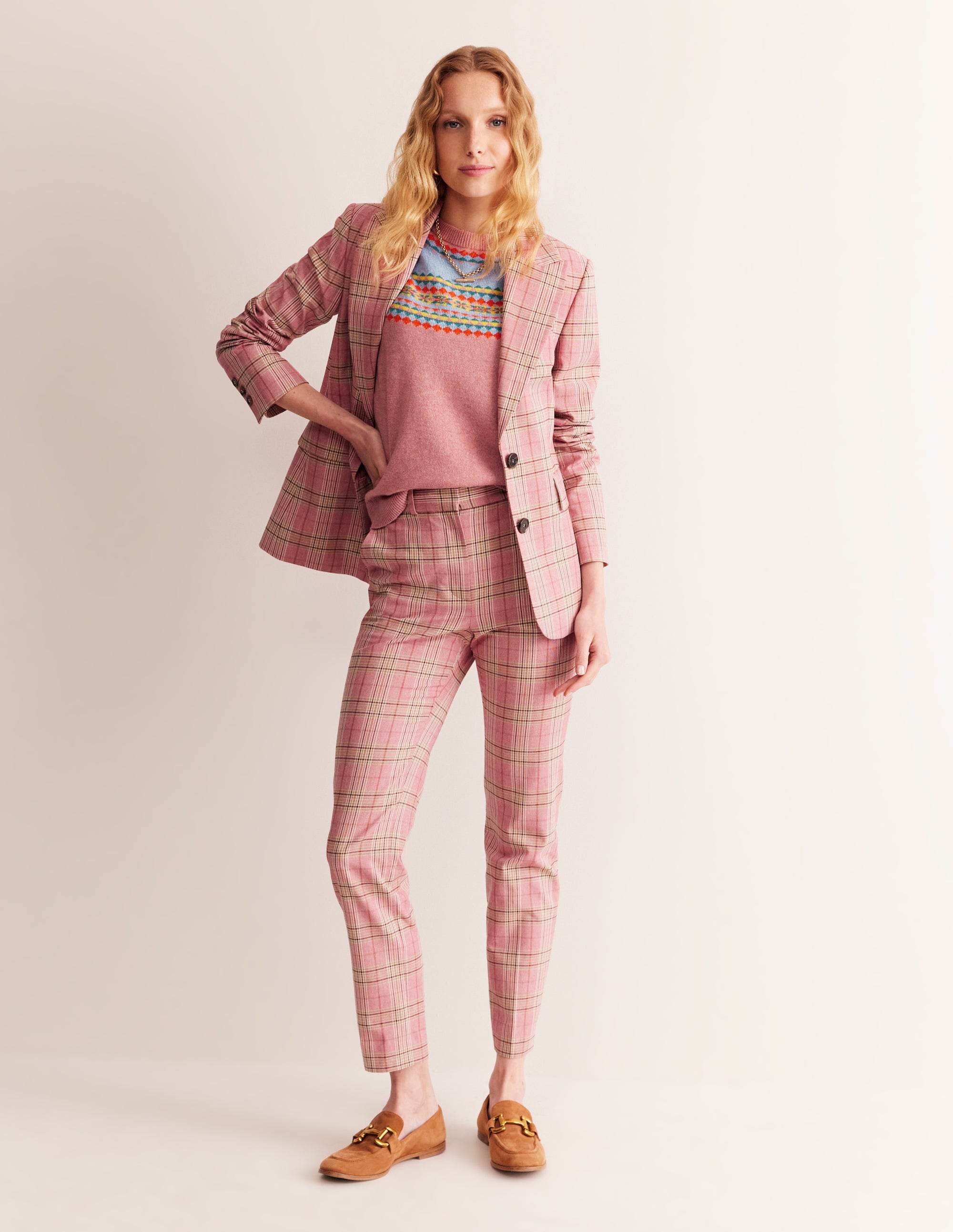  Edie Fair Isle Sweater Vest-Pink Fair Isle、mySite、ashleygrahame