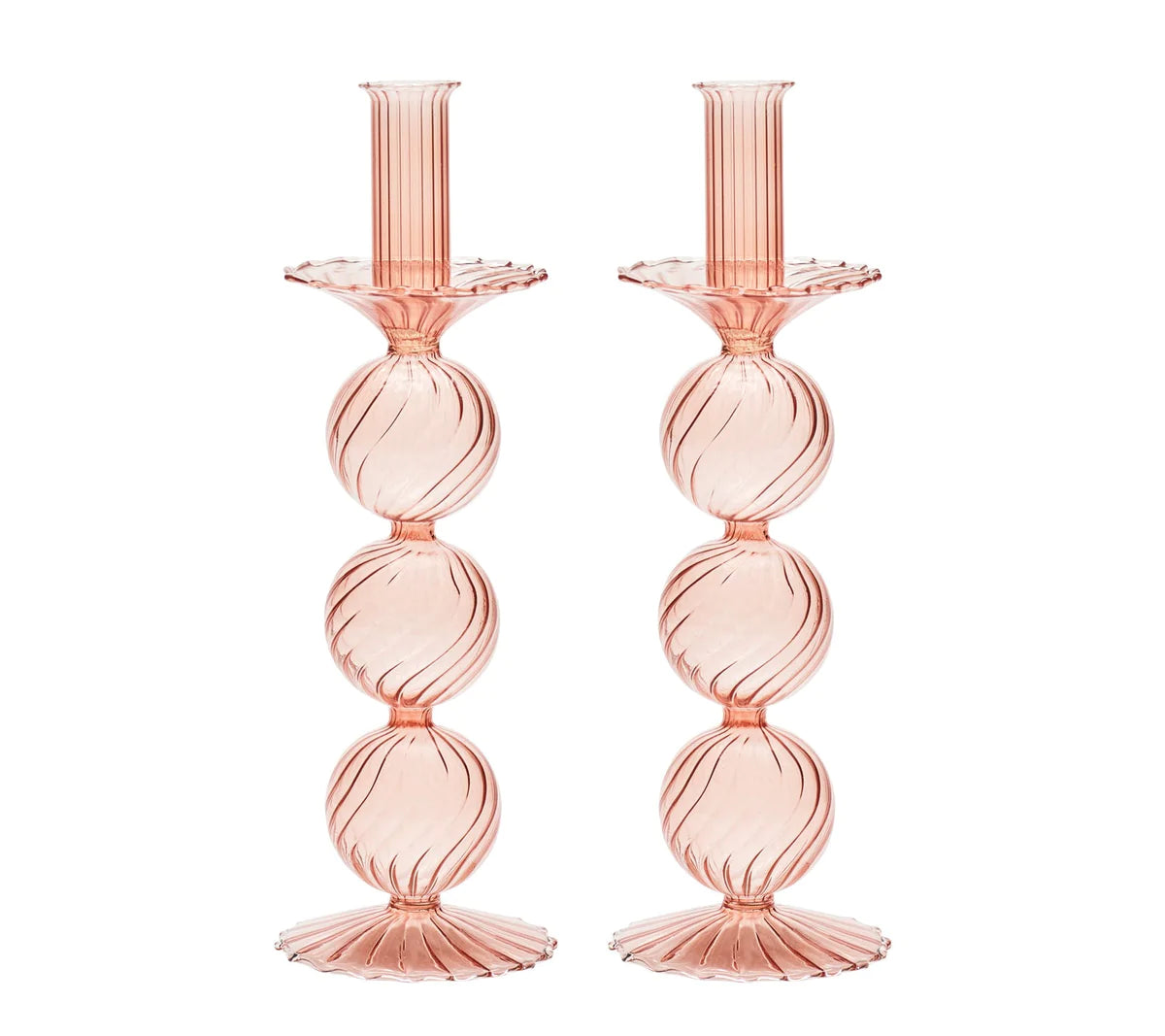  Kim Seybert Iris Blush Candlestick Set of 2、mySite、elrpsem3k