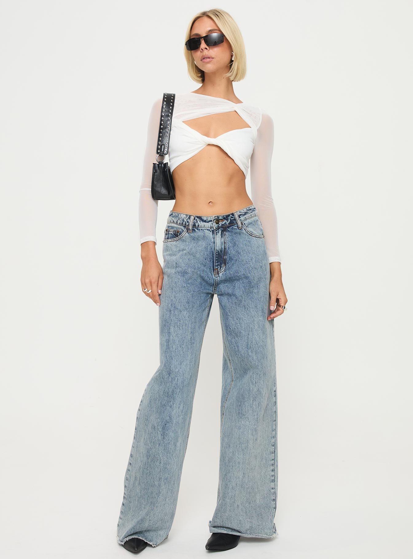 Middleton Long Sleeve Top White、mySite、solidvoid