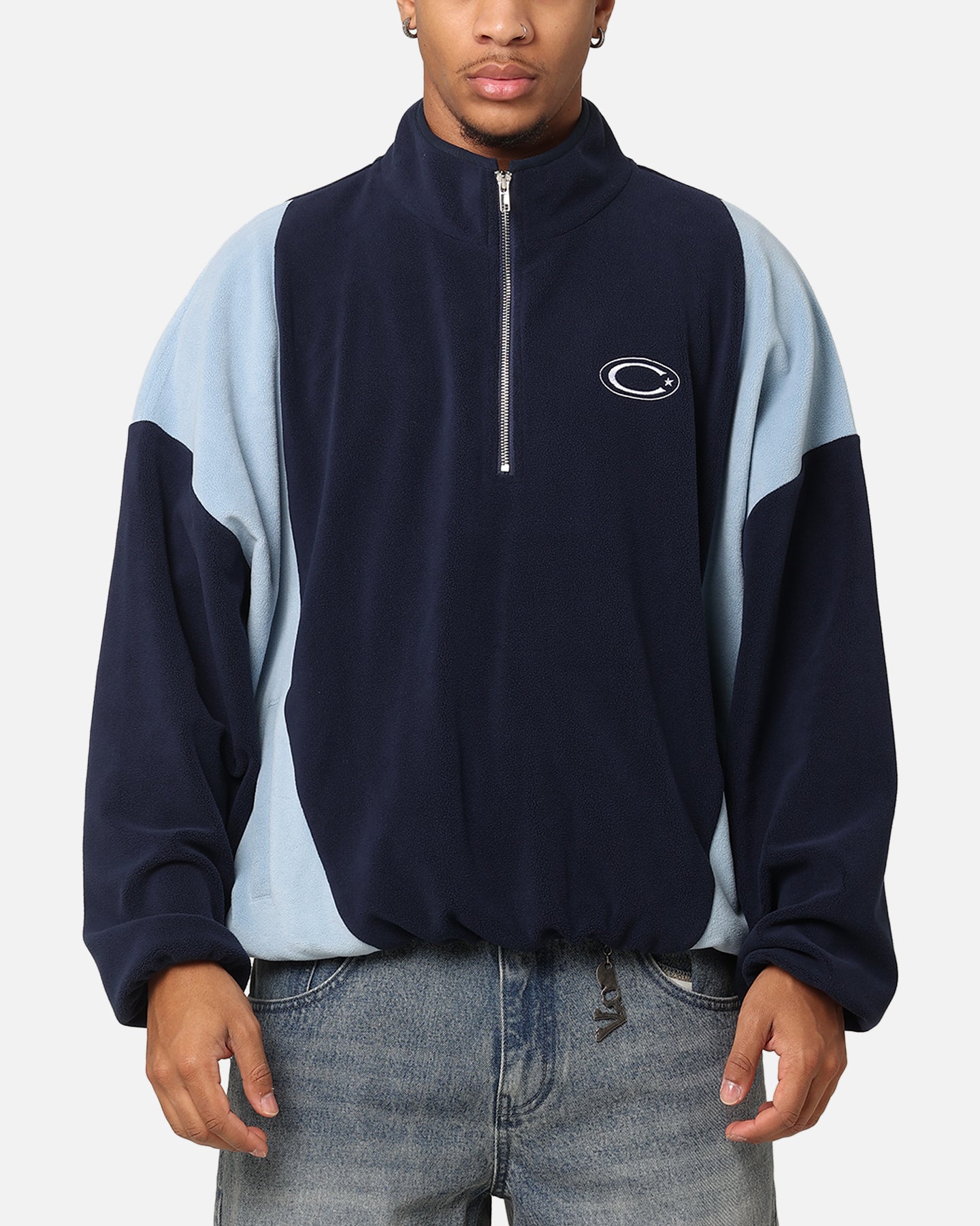 Carre C-Star Polarfleece Quarter Zip Crewneck Light Blue/Mul、mySite、zt4zffjzw