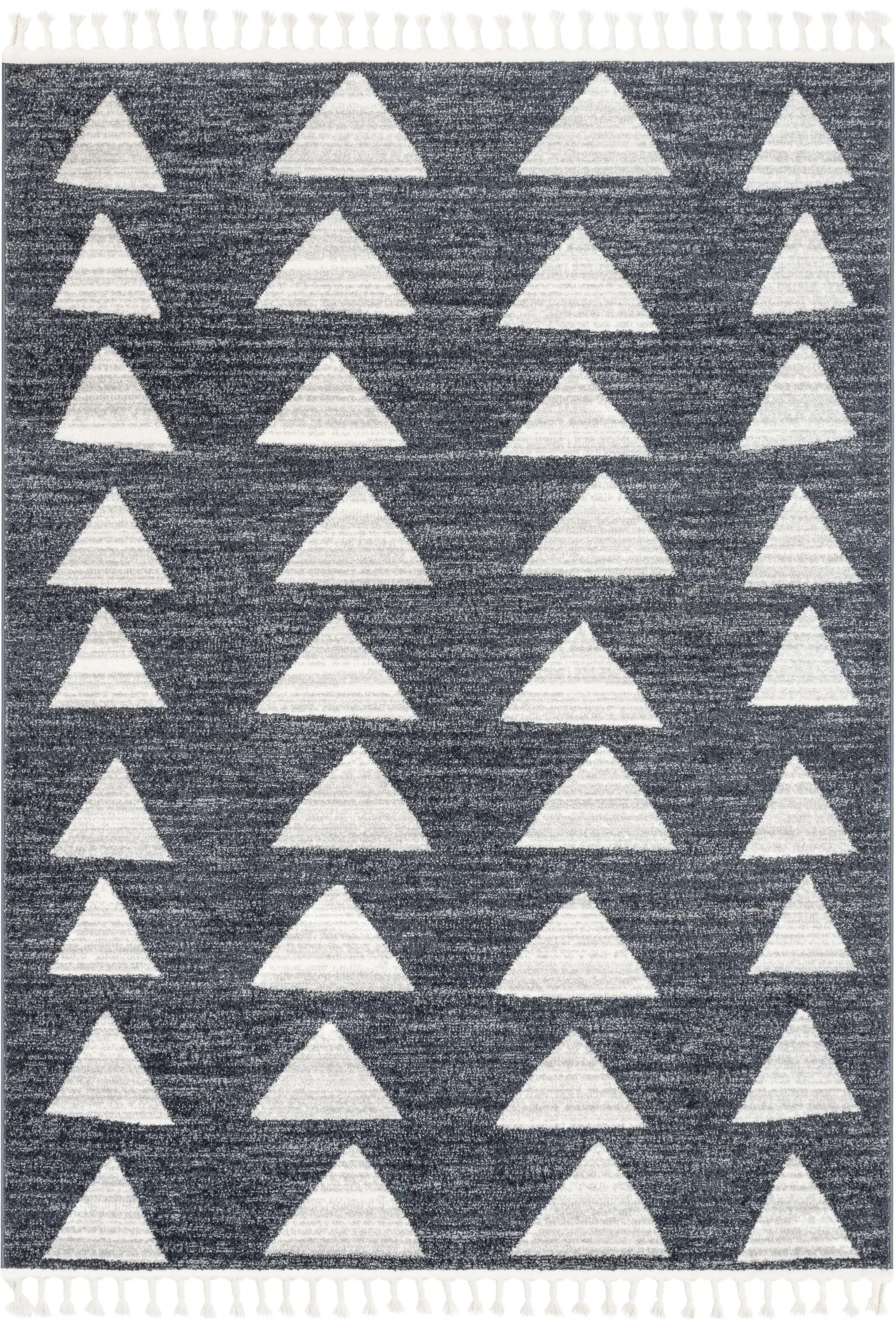Triangles Modern Geometric Pattern Grey Kids Rug、mySite、gigharbornorthrealestate