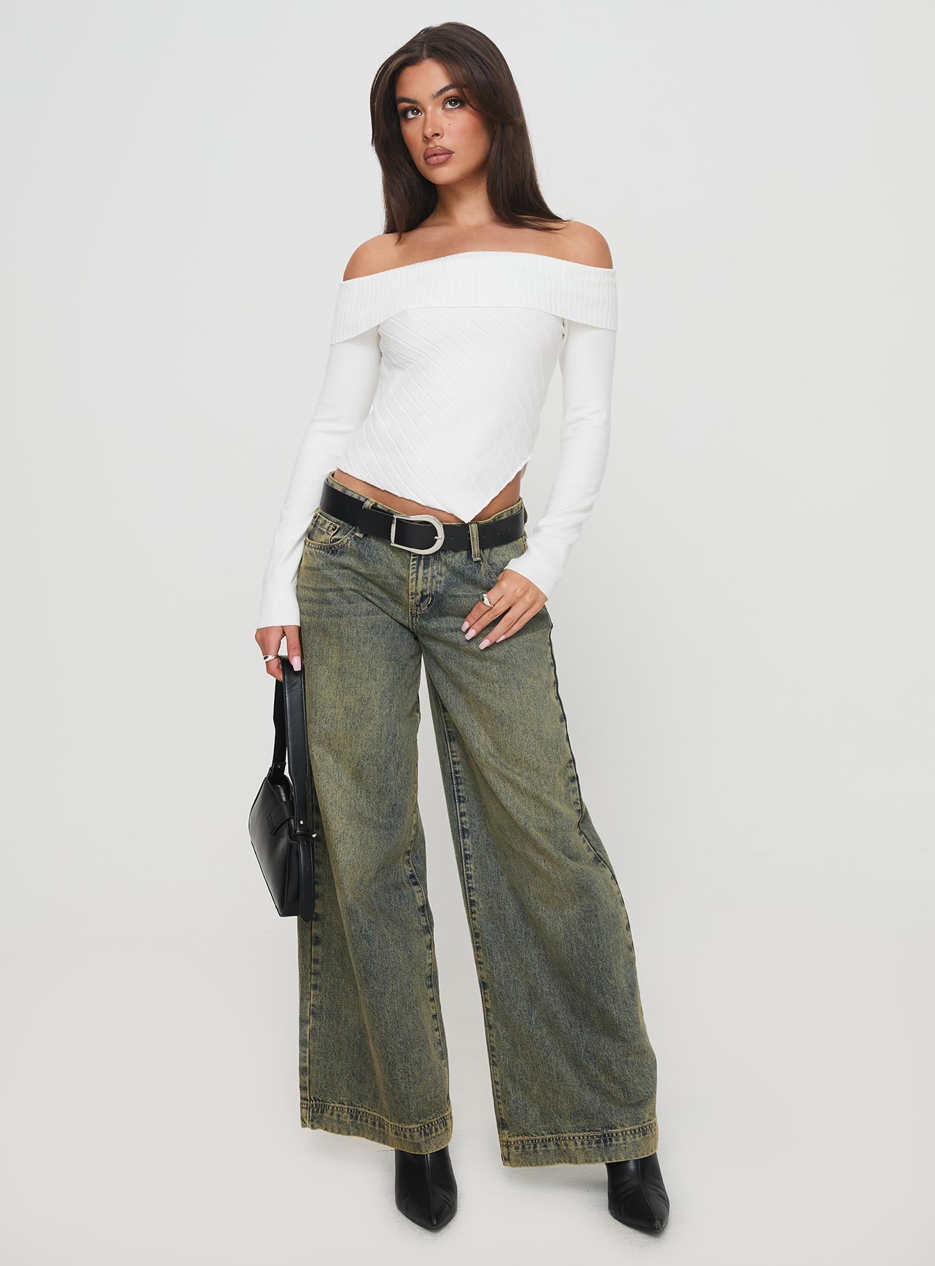 Brisa Long Sleeve Top White、mySite、solidvoid