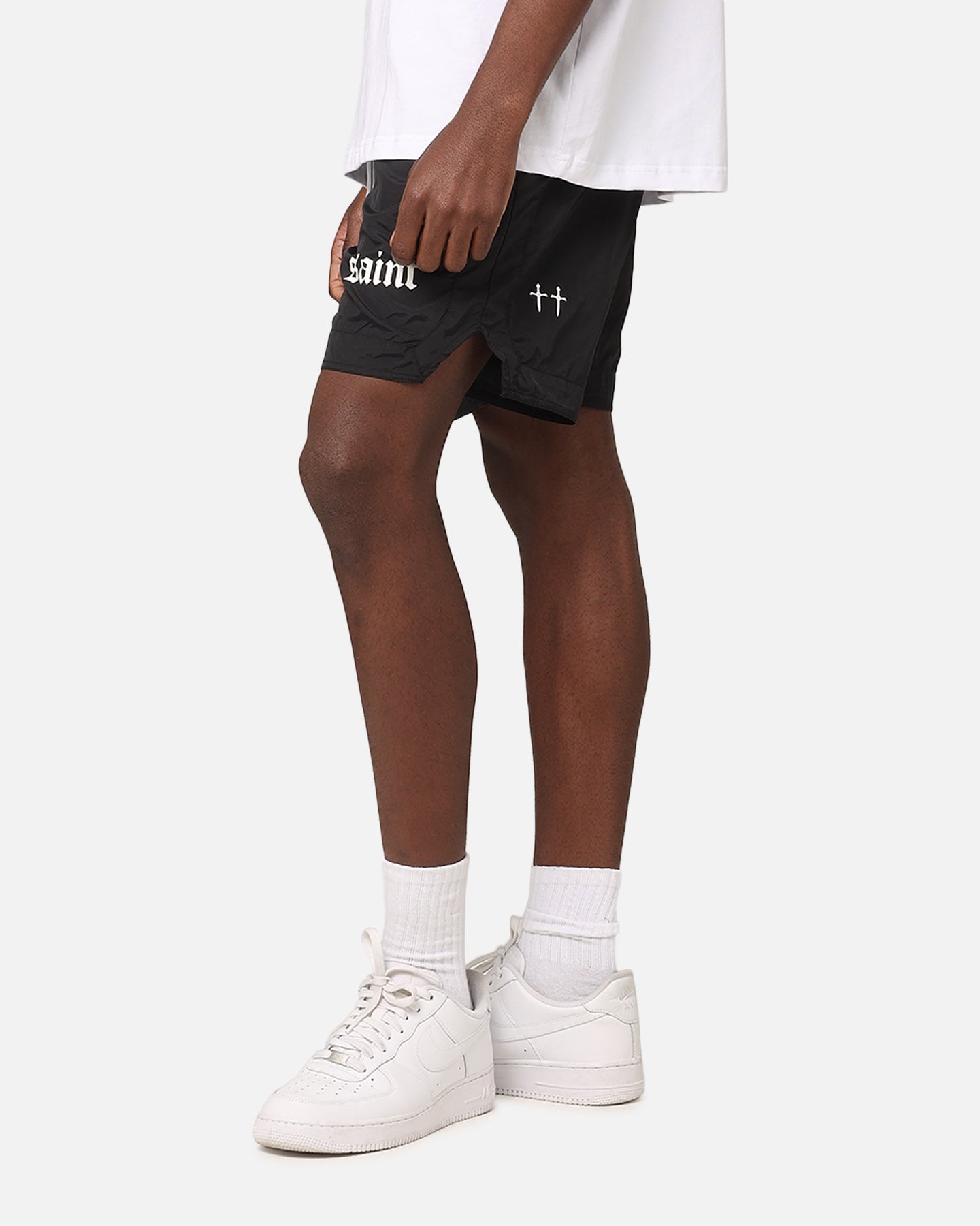 Saint Morta Gothic Nylon Shorts Black、mySite、zt4zffjzw