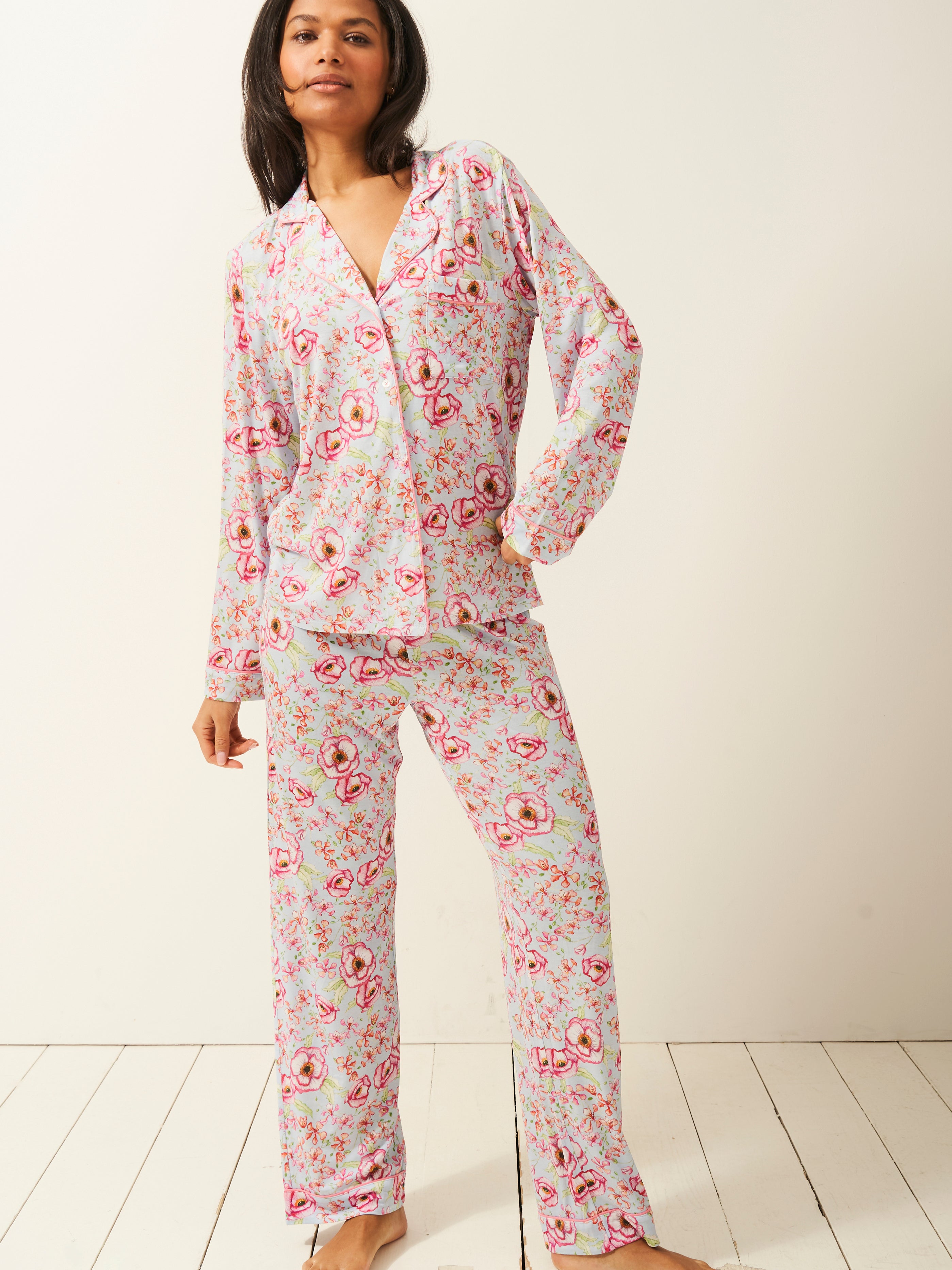 Long Pyjama Set - Pastel Poppy、mySite、bengalsvssteelers