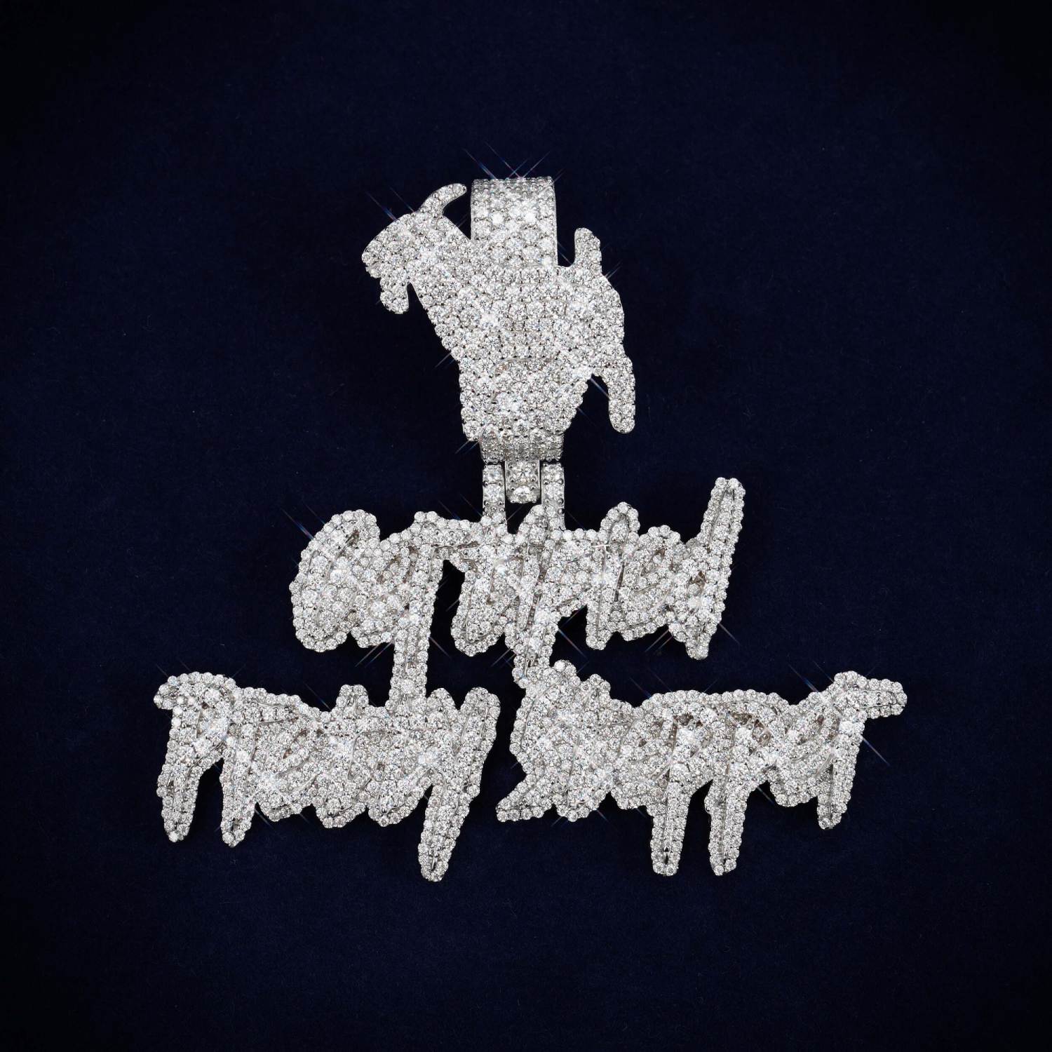 GOAT Certified Pretty Stepper Custom Moissanite Pendant 14K Gold、mySite、hinf8tx79