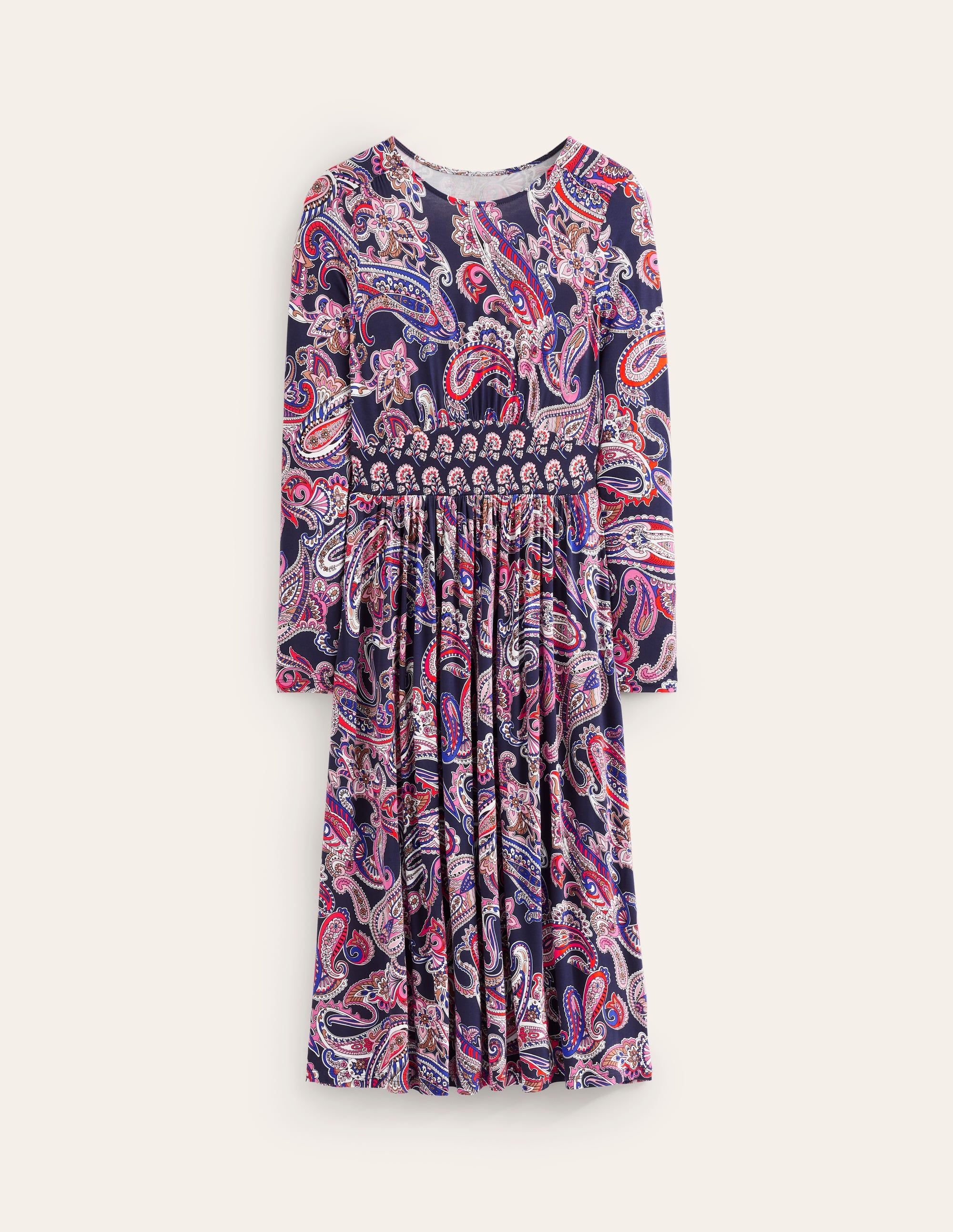  Thea Long Sleeve Jersey Dress-Multi, Opulent Paisley、mySite、ashleygrahame