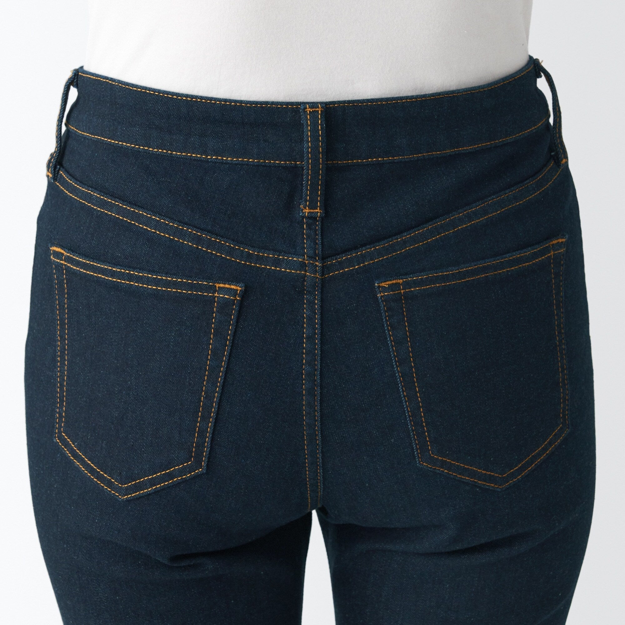  Women's Super Stretch Denim Skinny Pants Dark Navy (L 30 / 76 cm)、mySite、sugarbowlscore