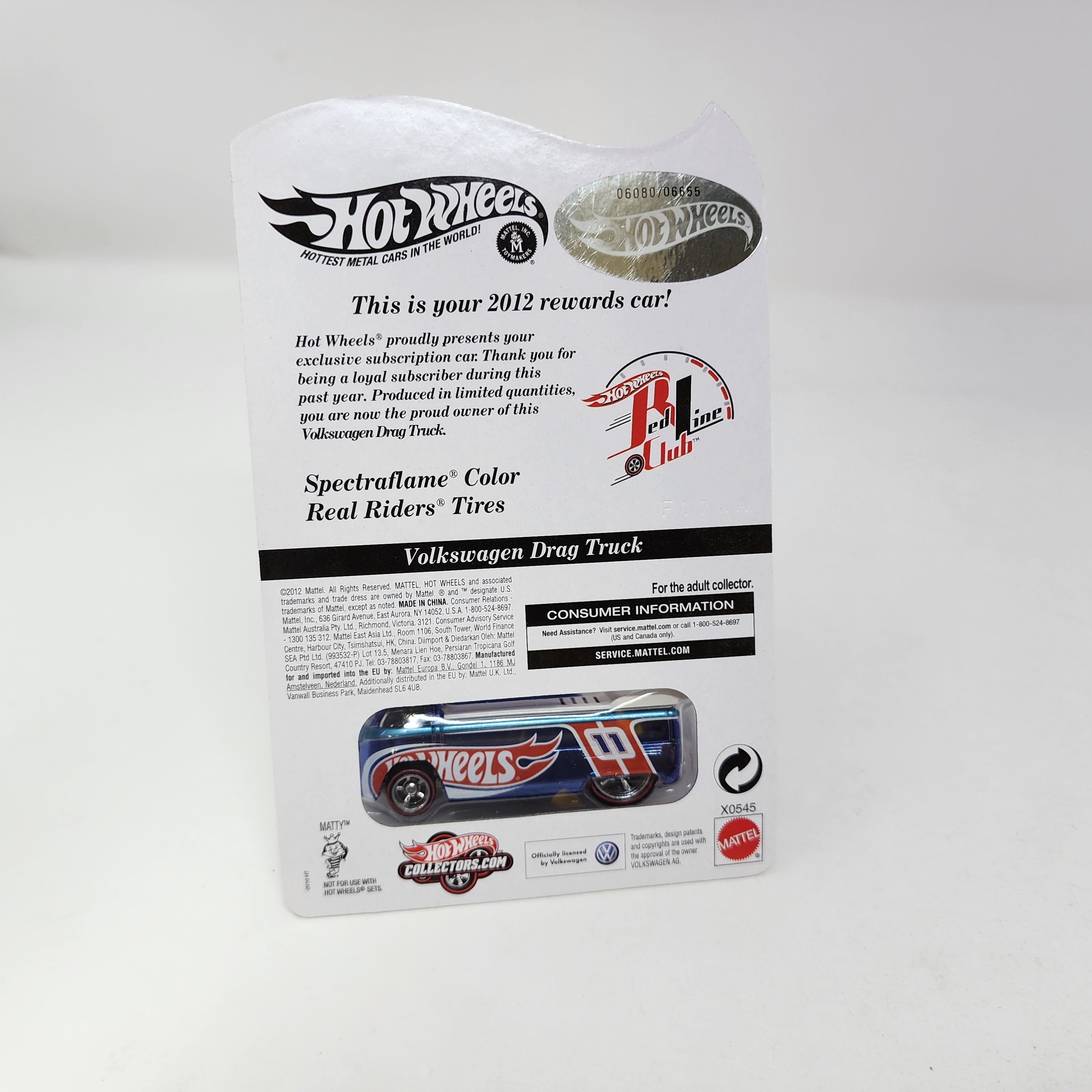 Volkswagen Drag Truck * Hot Wheels Red Line Club RLC 2012 Rewards Car、mySite、hgirdovlk